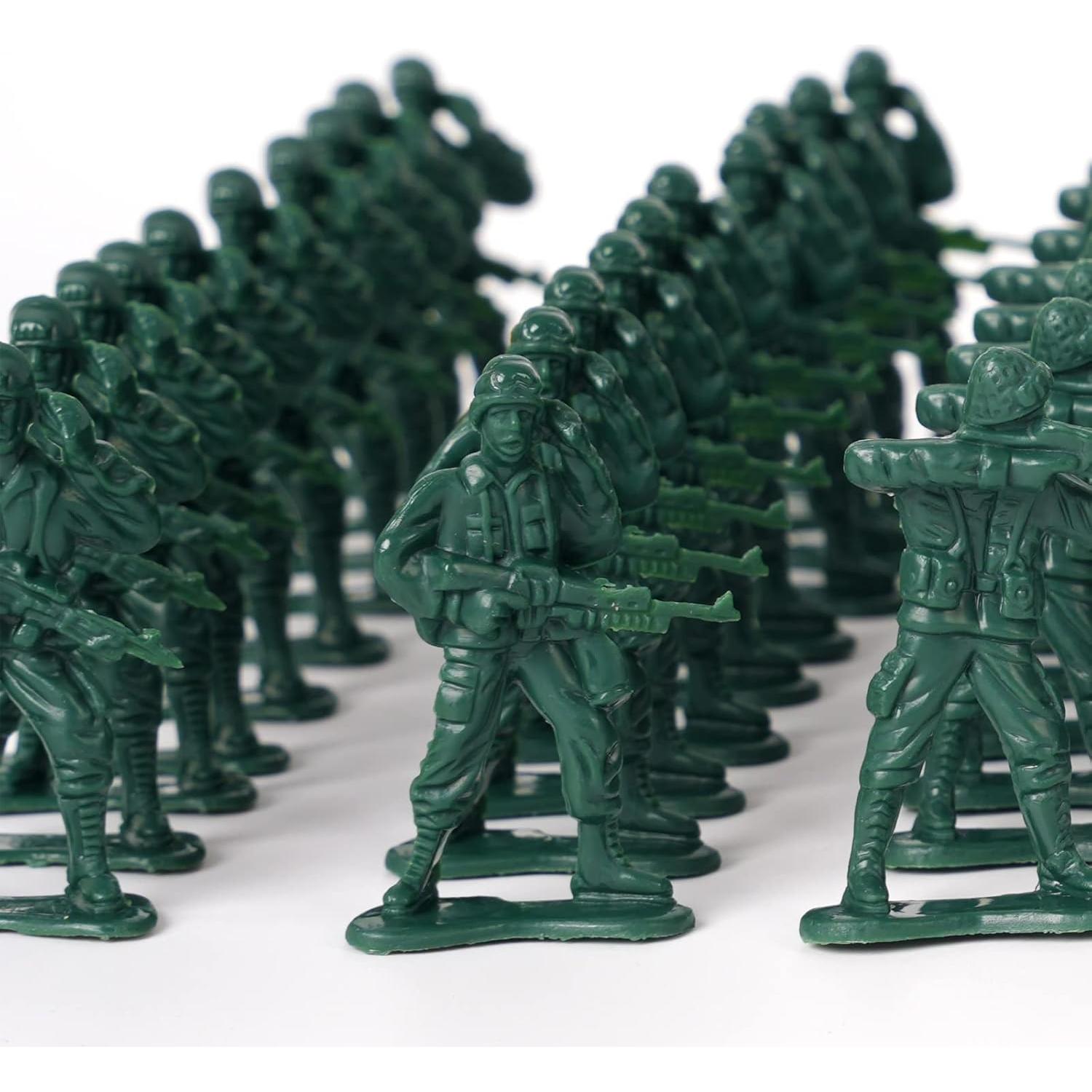 Figuras de Acción Soldados de Plástico Wankko 100 Unidades Verde