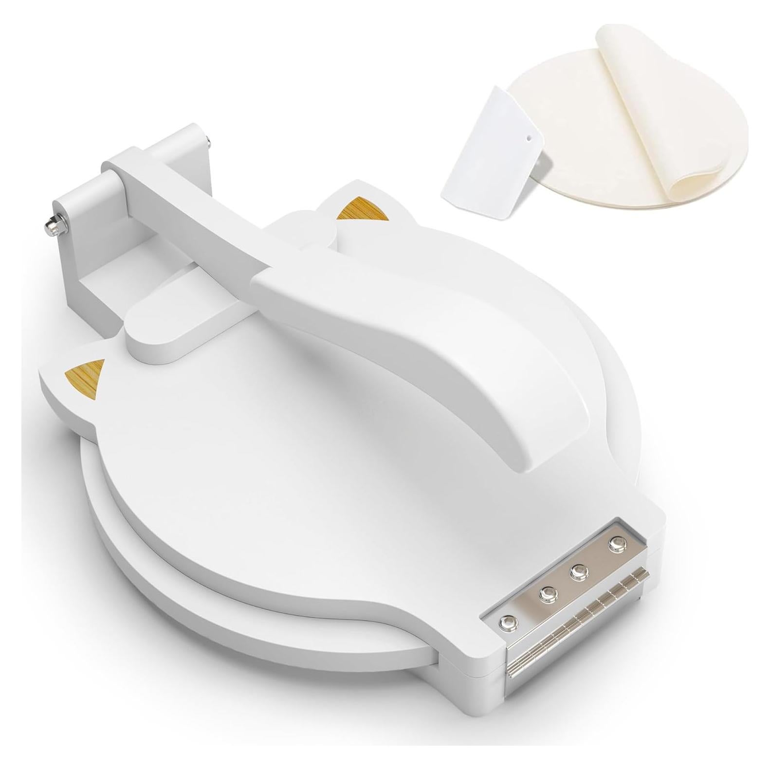 Prensa de Tortilla de Bambú 25.4 cm con 50 Hojas Pergamino