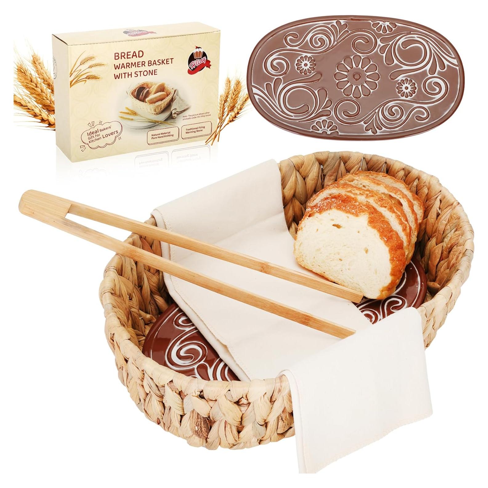 Canasta Calentadora de Pan Hliay con Piedra Natural 1.48 kg