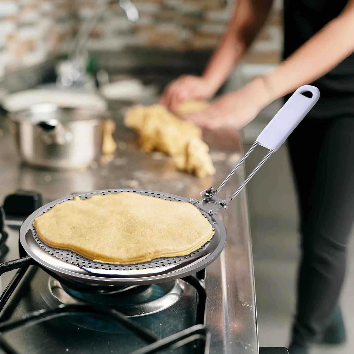Tostadora de Tortillas Xylarnoveth de Acero Inoxidable 20cm