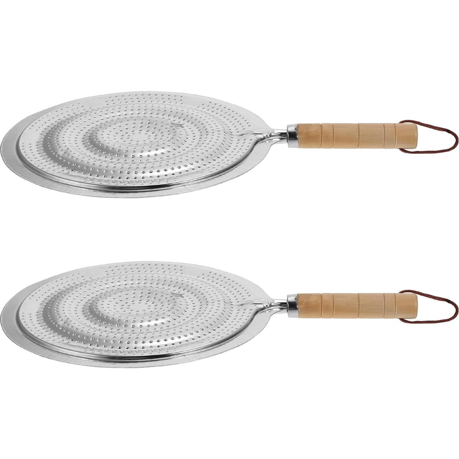 Calentador de Tortillas Luxshiny 2 Pcs con Mango de Madera