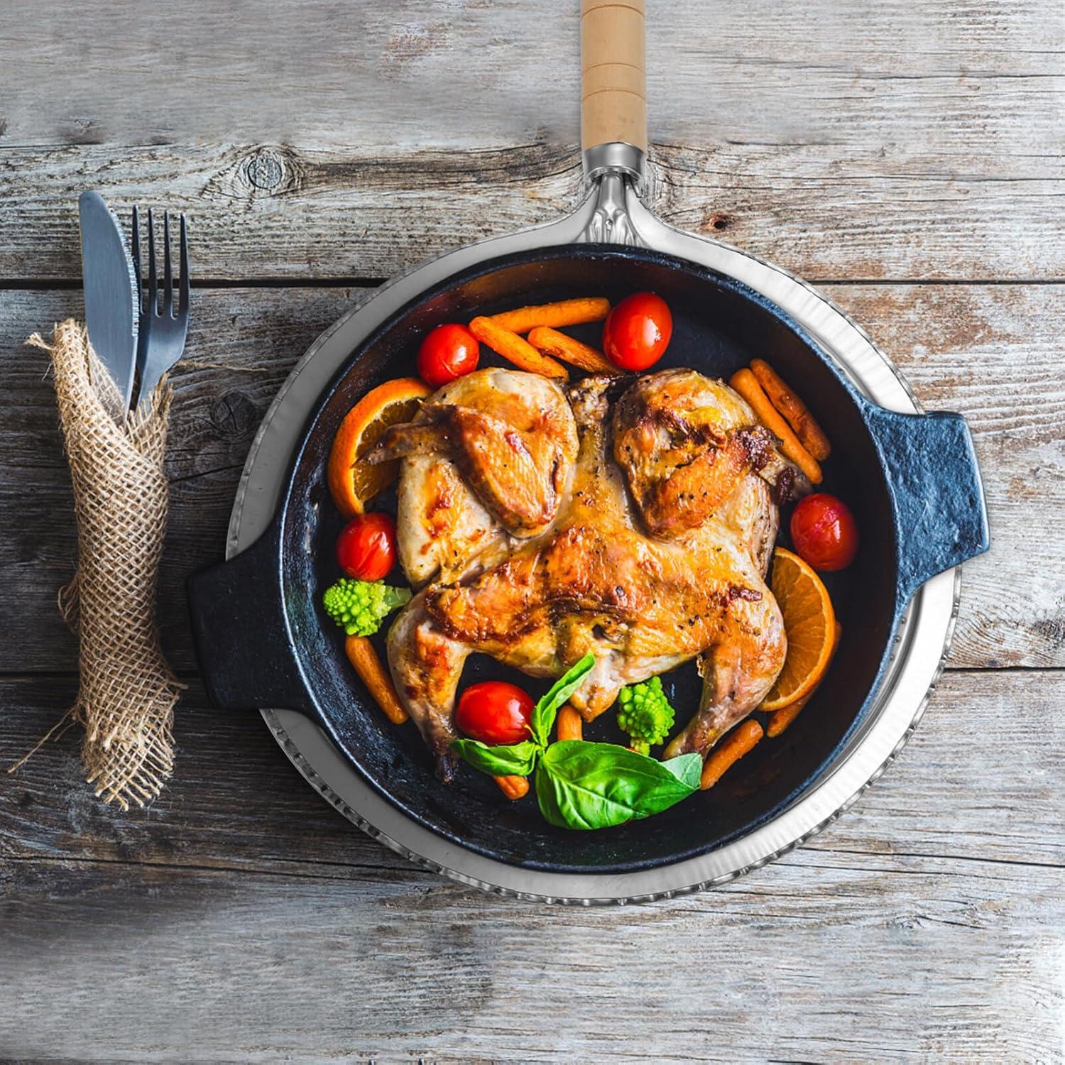 Calentador de Tortillas Luxshiny 2 Pcs con Mango de Madera