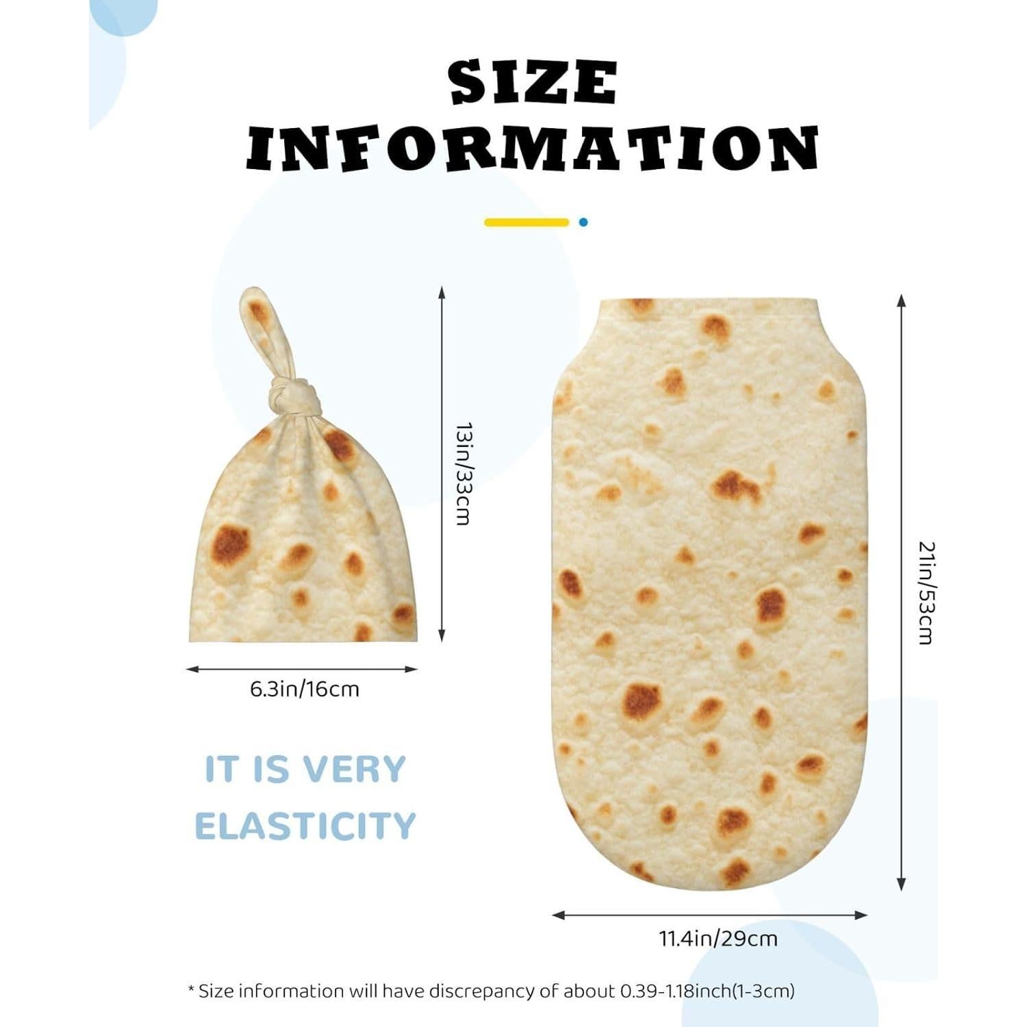 Manta de Envoltura para Bebé Figtihw Tortilla 29x53 cm