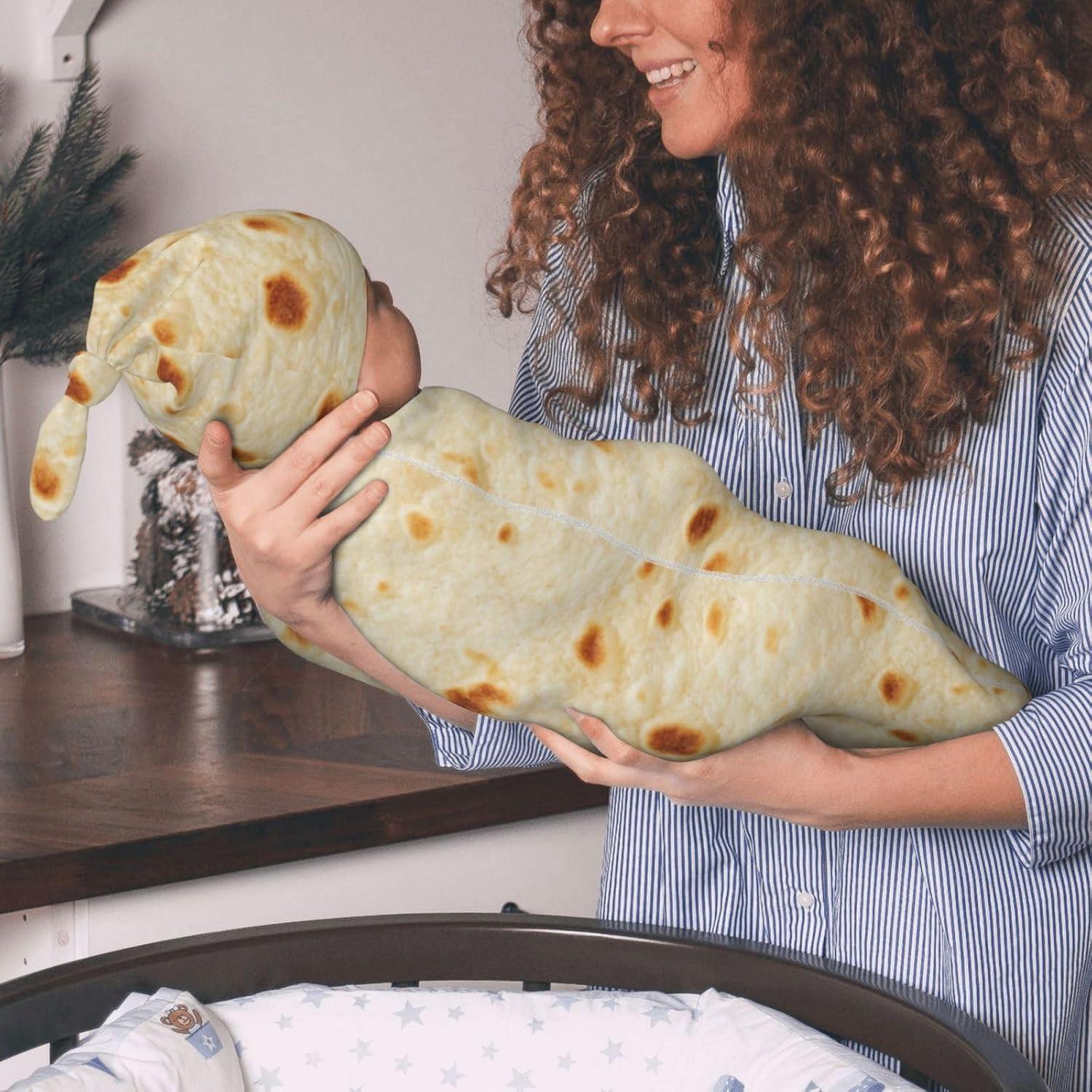 Manta de Envoltura para Bebé Figtihw Tortilla 29x53 cm