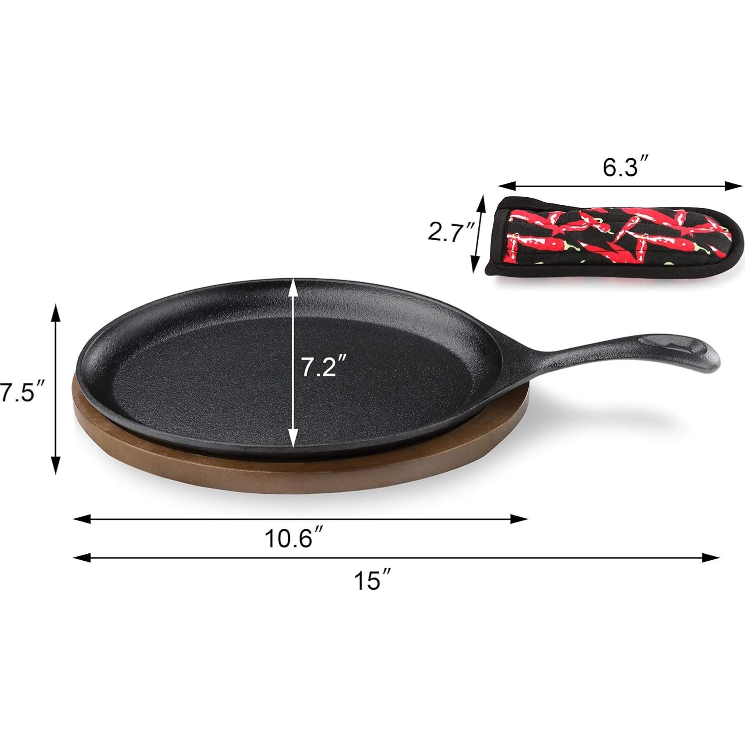 Juego de Fajitas de Hierro Fundido New Star 1028614 25.4x17.8cm