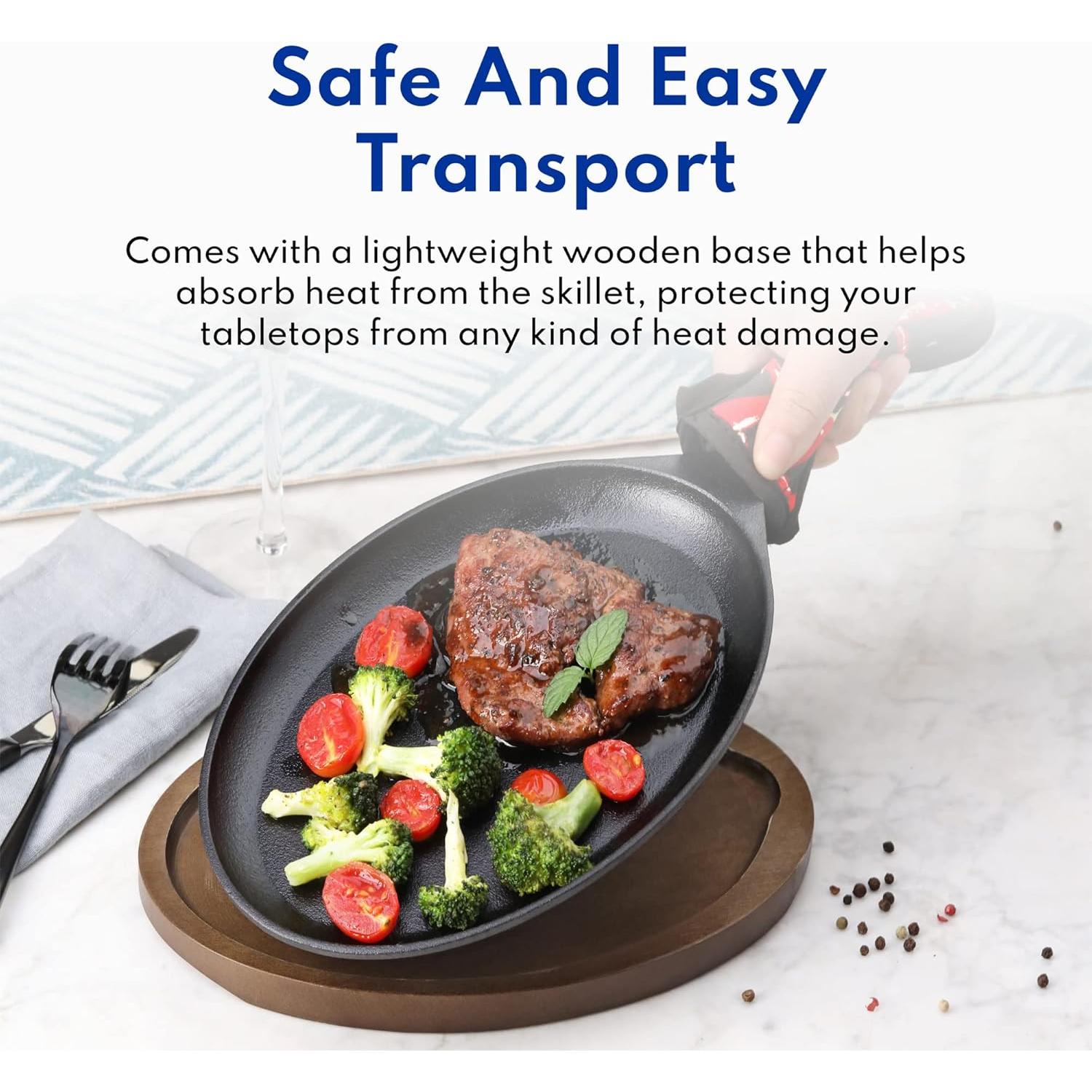 Juego de Fajitas de Hierro Fundido New Star 1028614 25.4x17.8cm