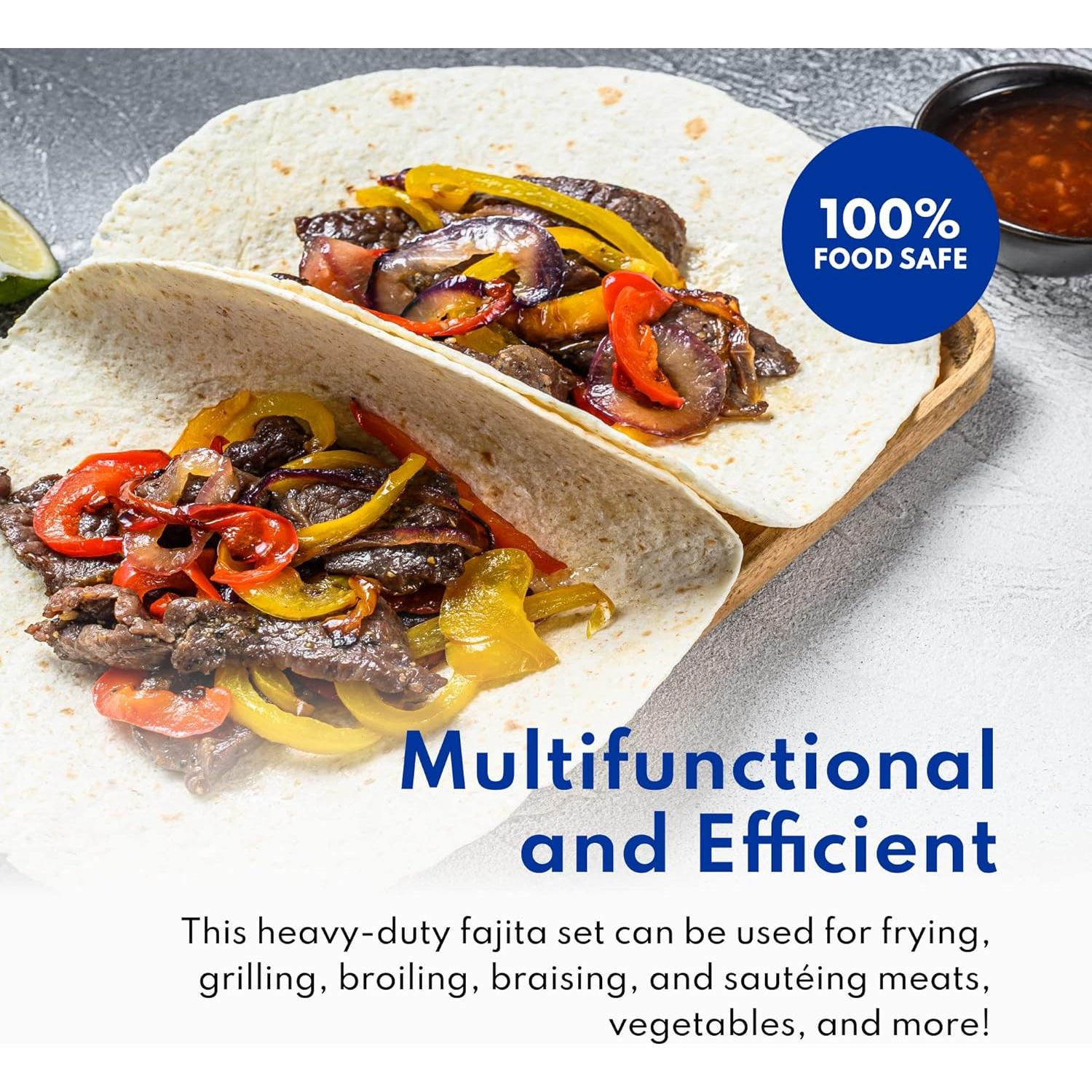 Juego de Fajitas de Hierro Fundido New Star 1028614 25.4x17.8cm