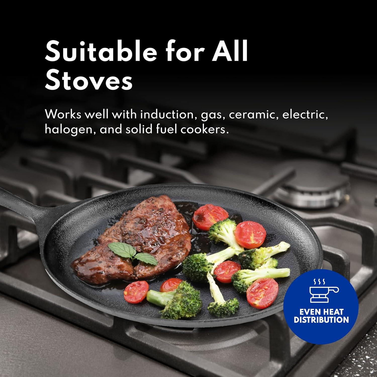 Juego de Fajitas de Hierro Fundido New Star 1028614 25.4x17.8cm