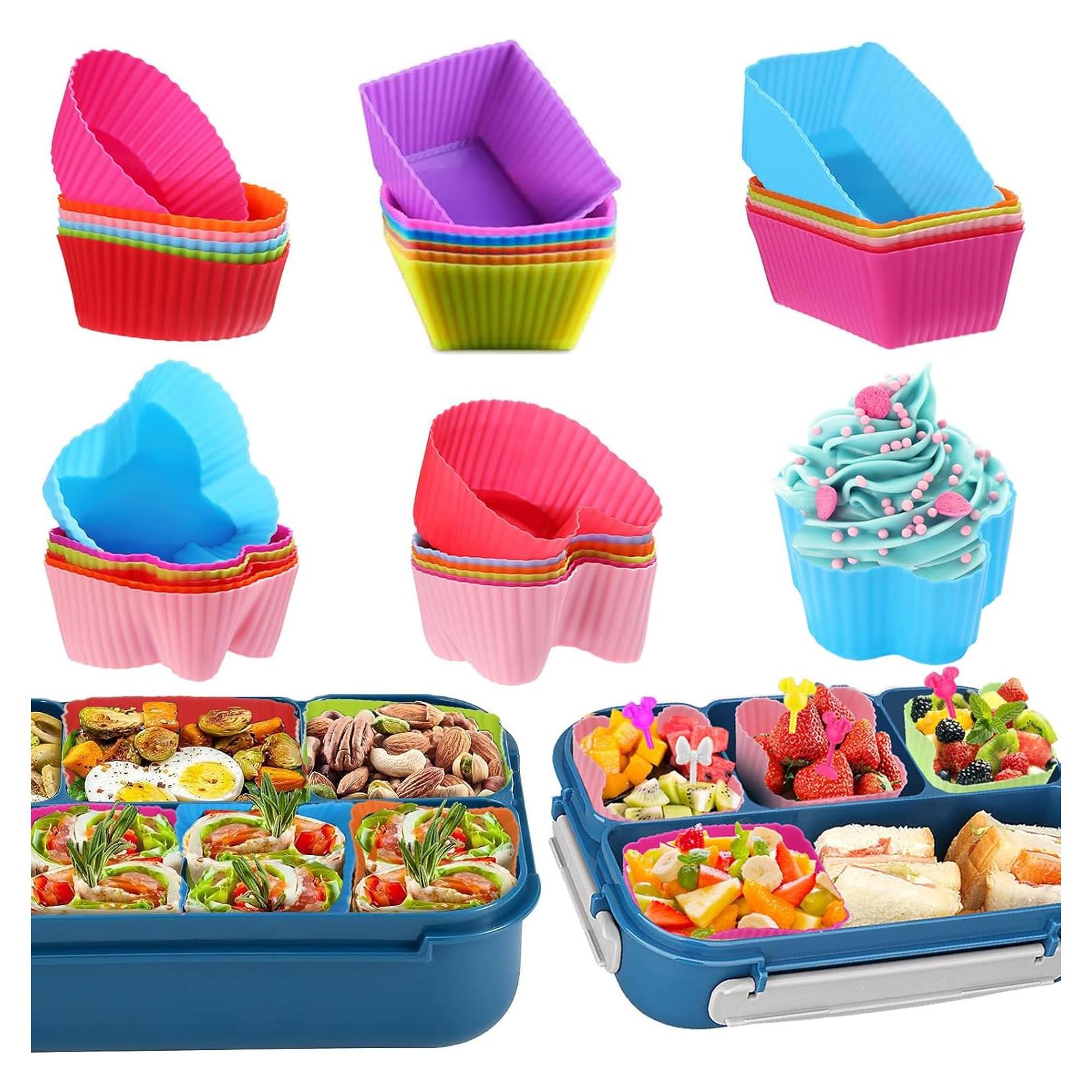 30 Piezas Divisores de Silicona para Almuerzo WXOIEOD