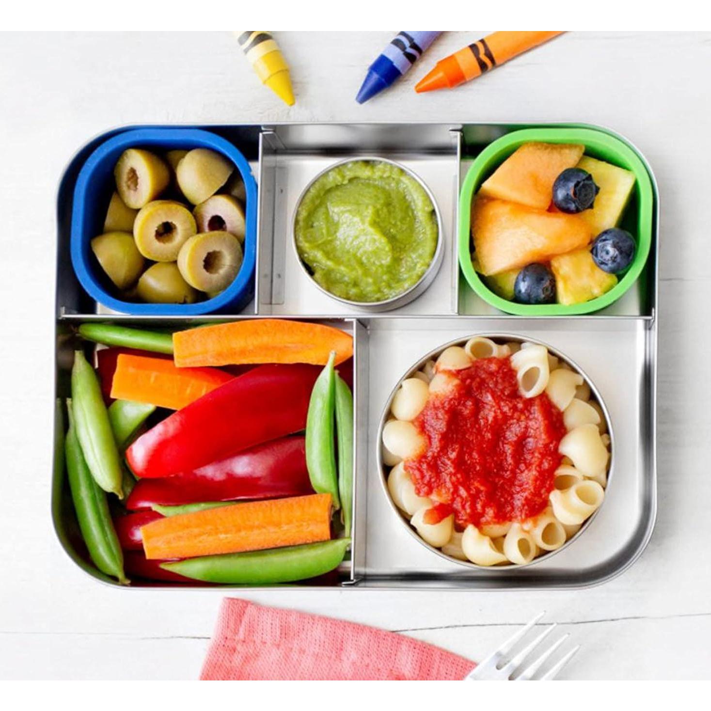 Juego de Tazas Bento LunchBots - 7 Piezas Silicona Azul