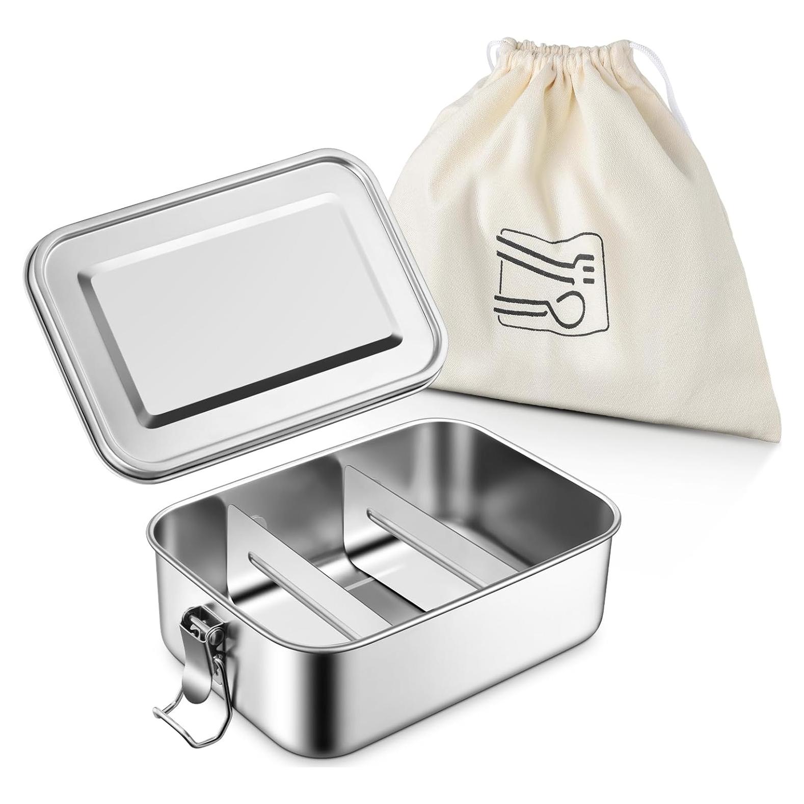 Caja Bento de Acero Inoxidable TeamFar 850ml con Divisores