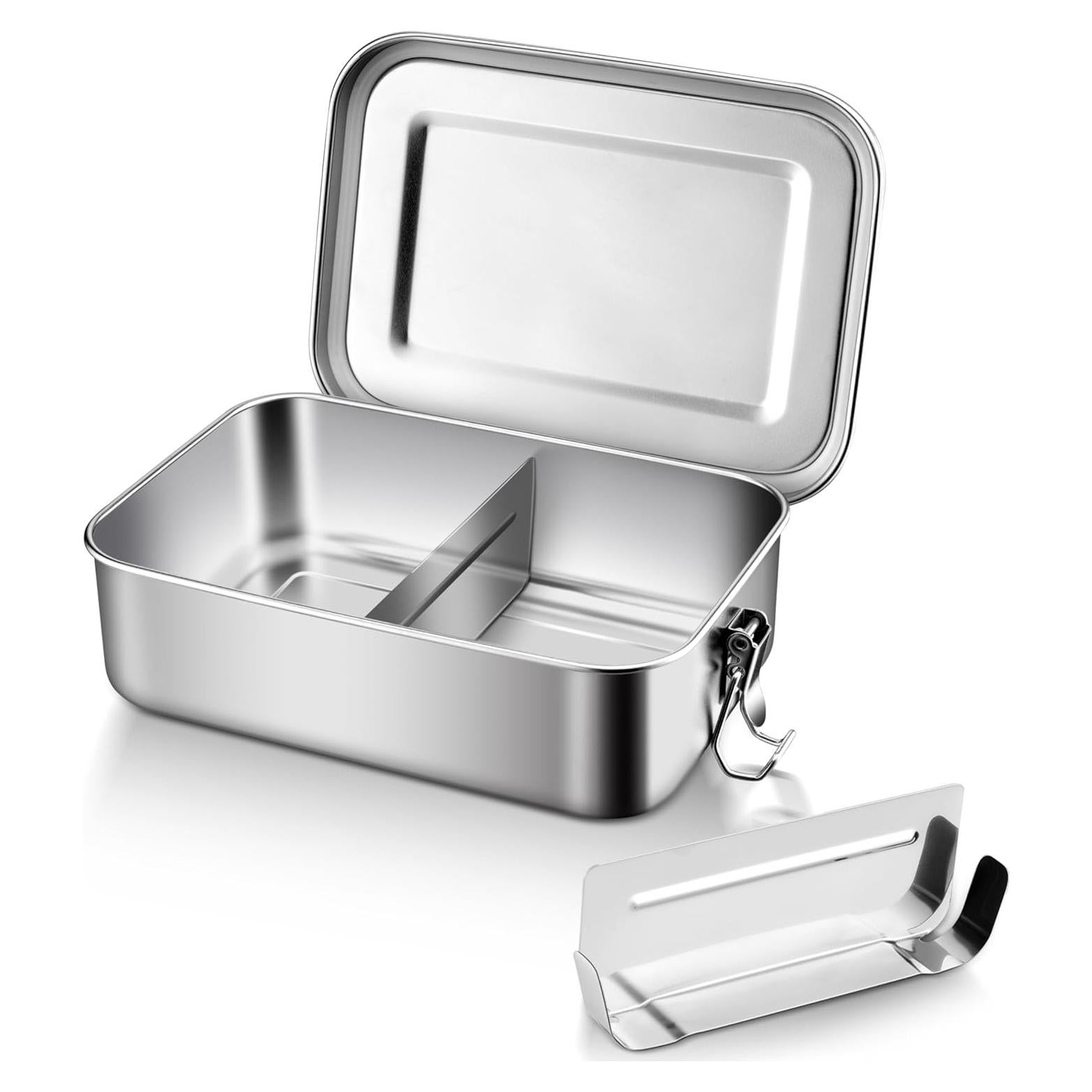 Caja Bento de Acero Inoxidable E-far 850ml a Prueba de Fugas