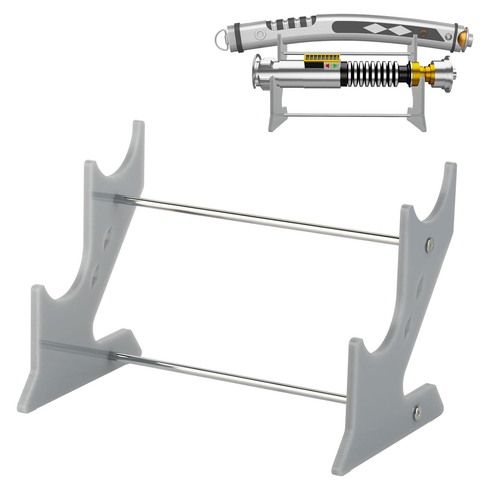 Soporte para Sable de Luz Cosmos 2 Niveles Acrílico Gris