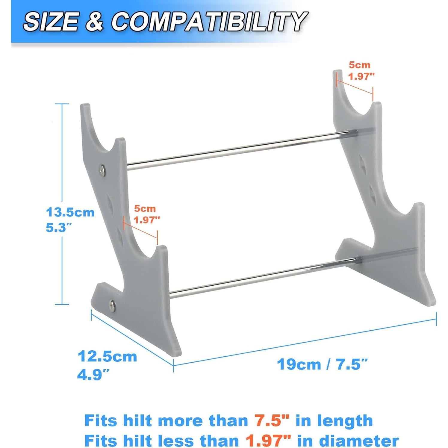 Soporte para Sable de Luz Cosmos 2 Niveles Acrílico Gris