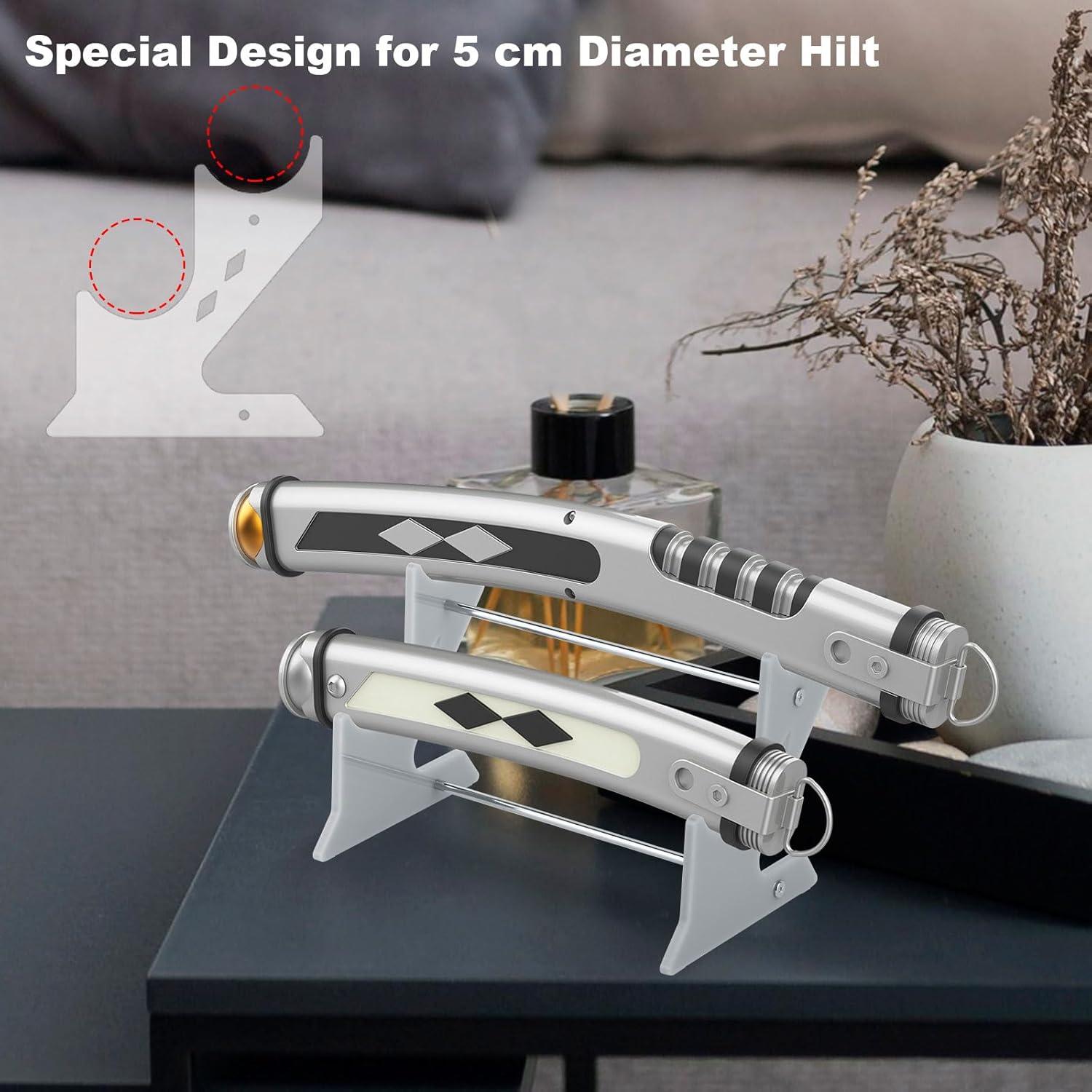 Soporte para Sable de Luz Cosmos 2 Niveles Acrílico Gris