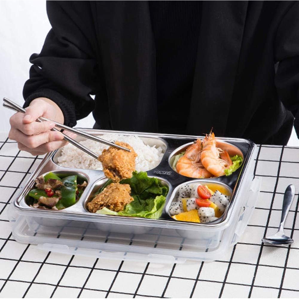 Caja de Almuerzo Bento Acero Inoxidable 304 5 Compartimentos