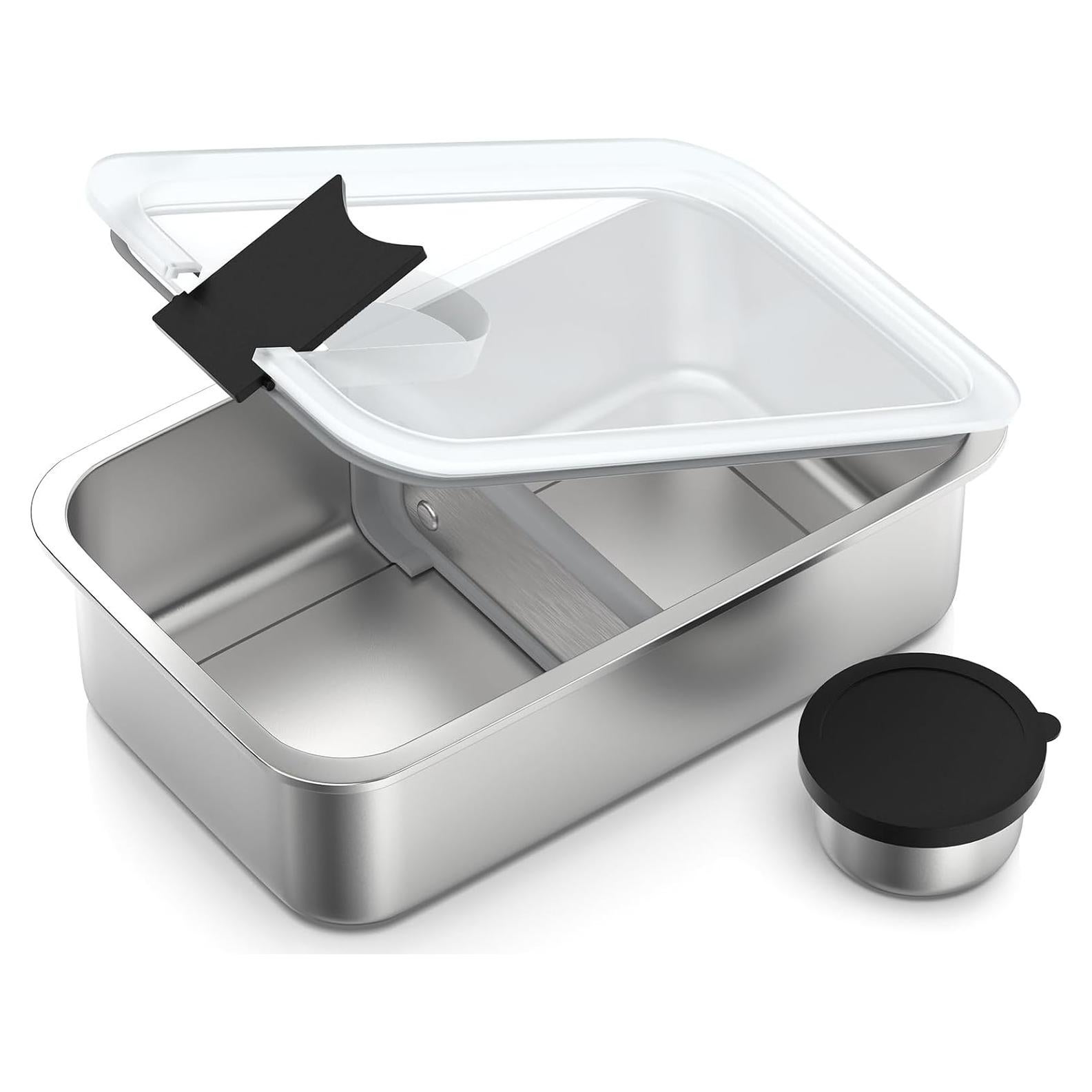 Caja de Almuerzo Bento Acero Inoxidable Bakpoco 1250ml Apta Microondas