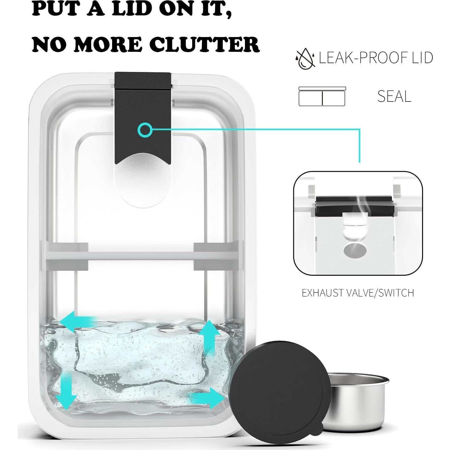 Caja de Almuerzo Bento Acero Inoxidable Bakpoco 1250ml Apta Microondas