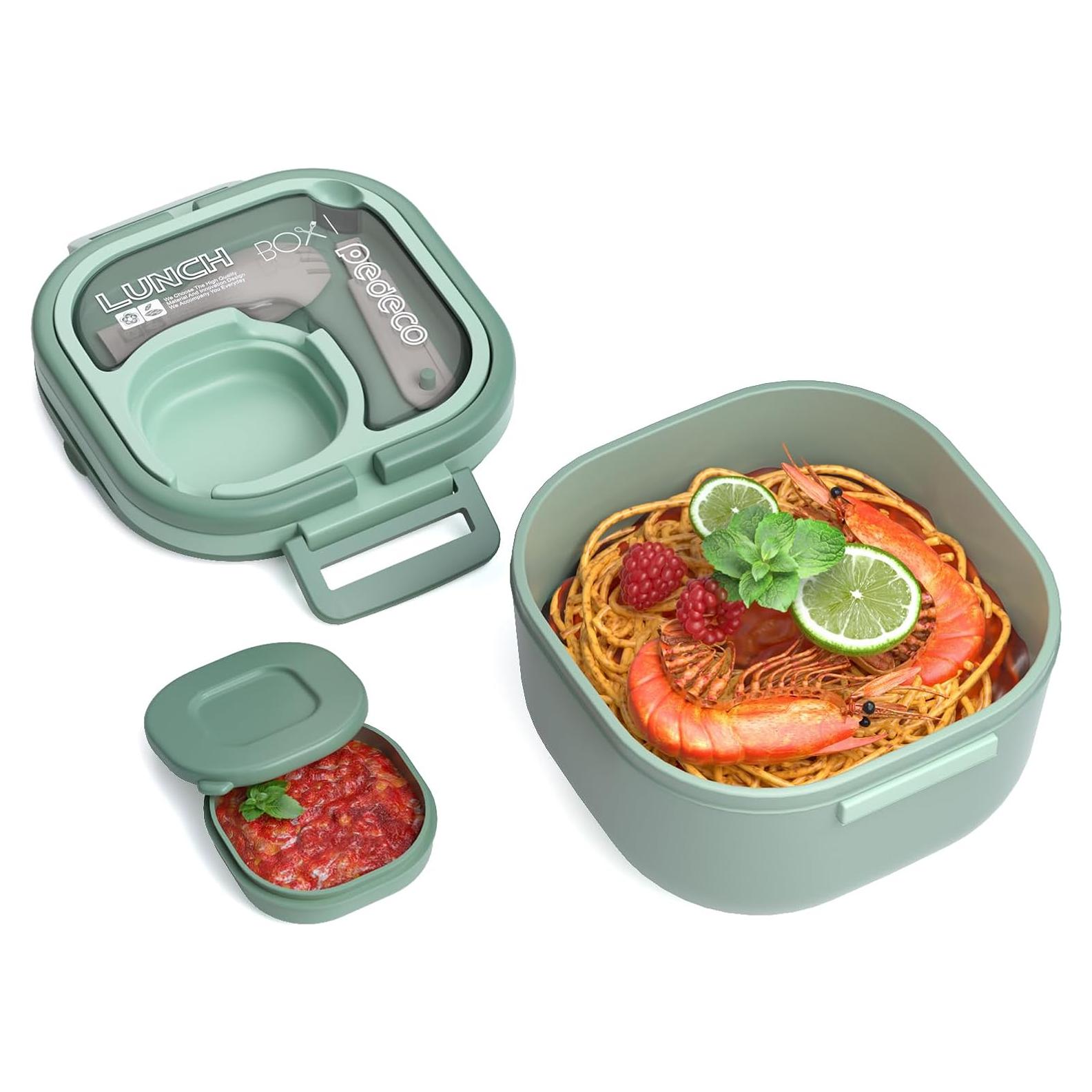 Caja Bento PEDECO Verde 1200ml a Prueba de Fugas para Almuerzo