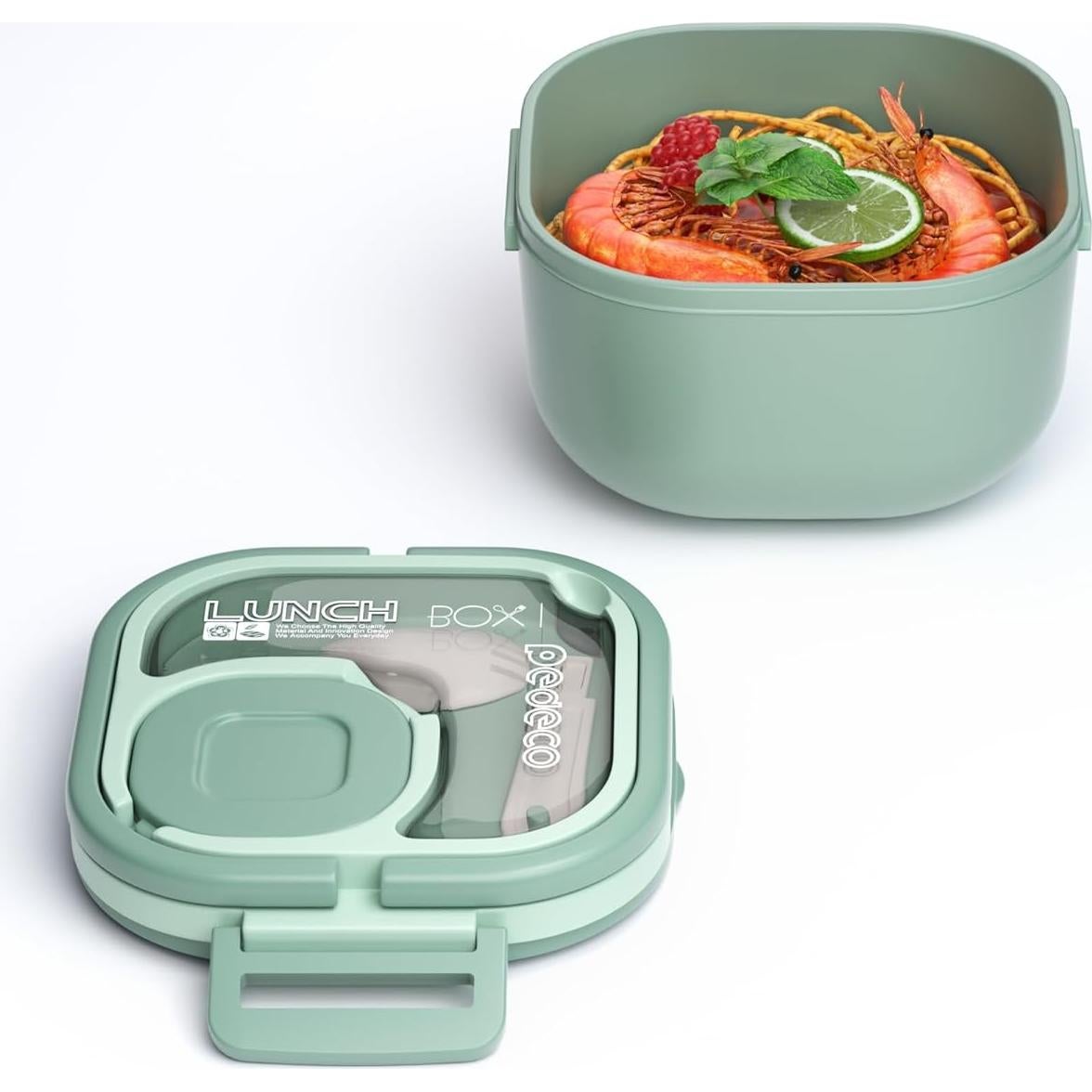 Caja Bento PEDECO Verde 1200ml a Prueba de Fugas para Almuerzo