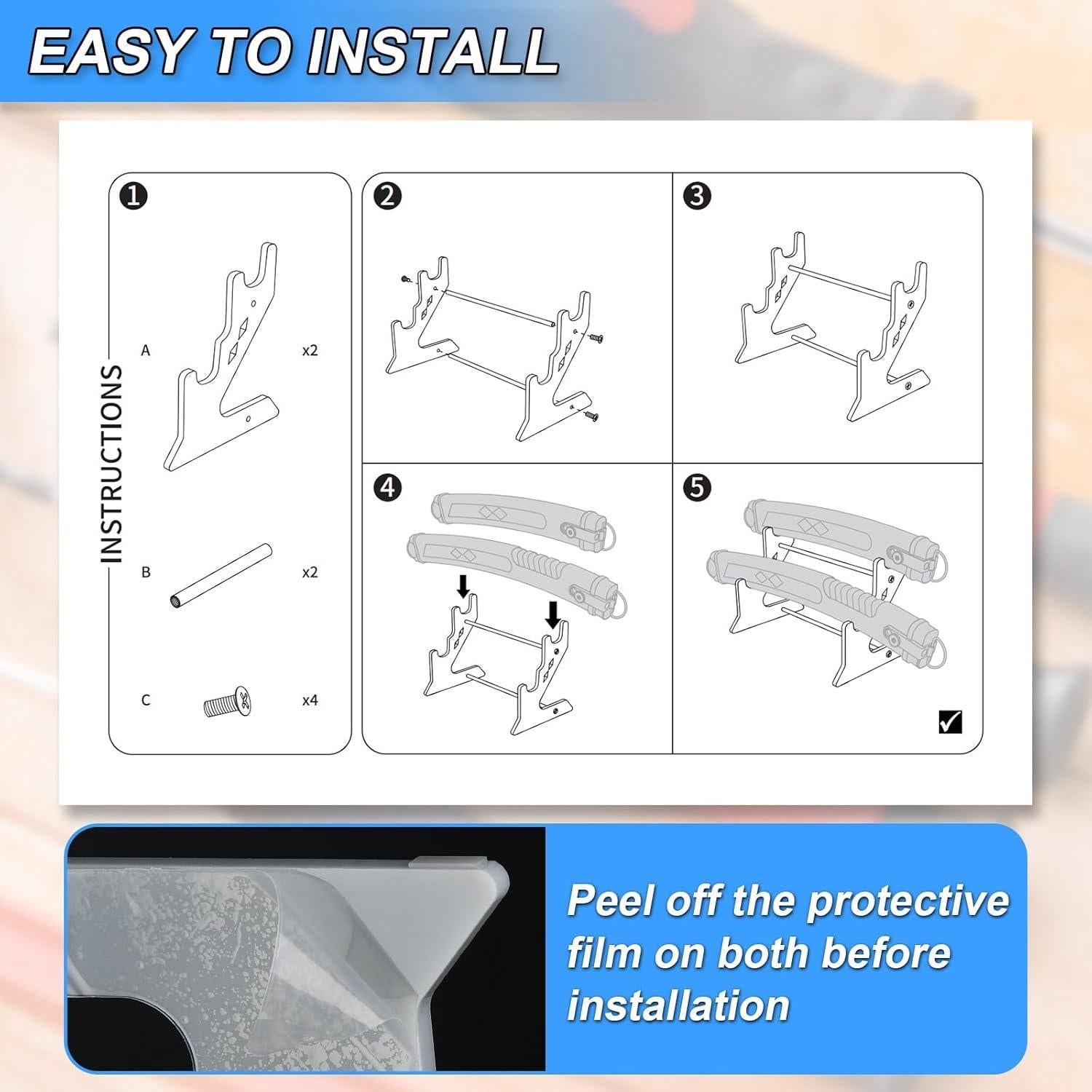 Soporte para Sable de Luz Cosmos 2 Niveles Acrílico Gris