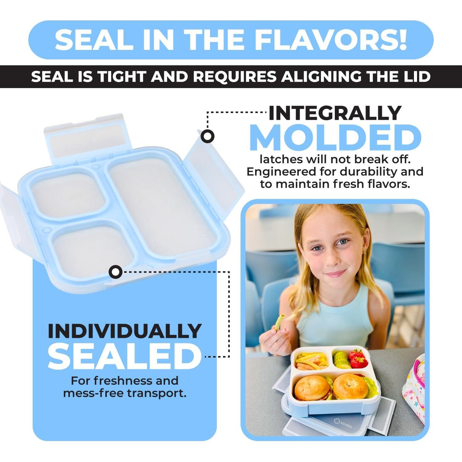 Caja Bento Mediana Kinsho a Prueba de Fugas 1000ml Niños