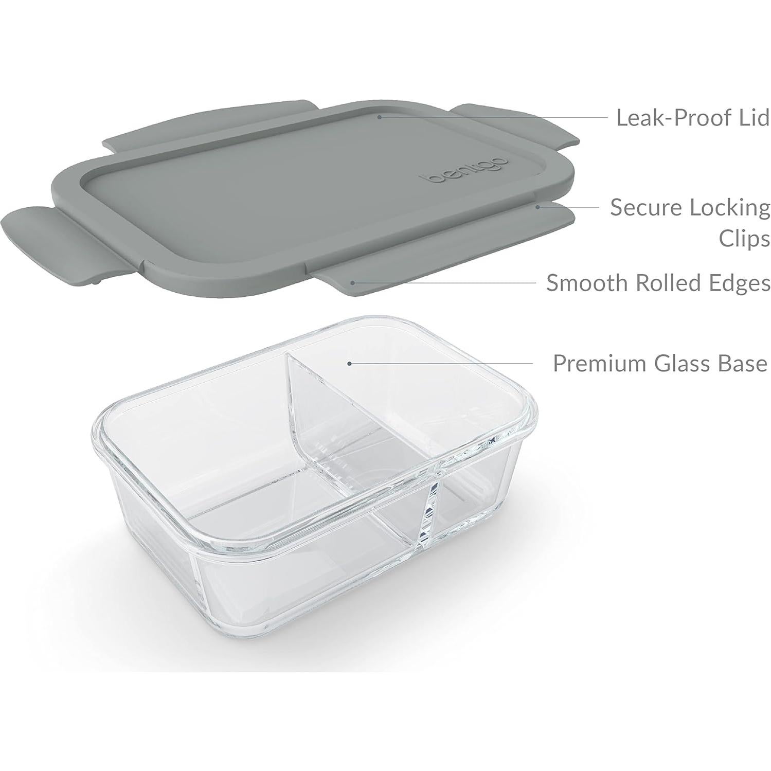 Contenedor de Snack Bentgo Vidrio 1.75 Tazas a Prueba de Fugas