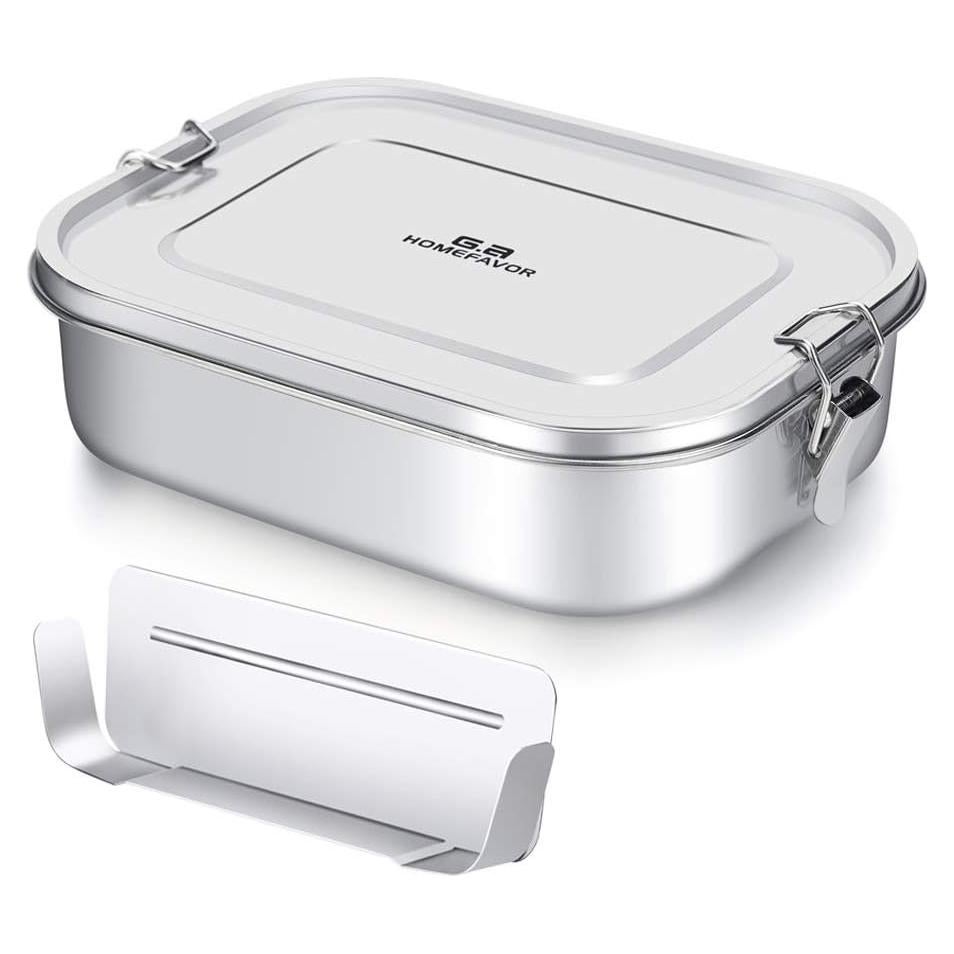 Caja de Almuerzo Acero Inoxidable G.a HOMEFAVOR 1400ml 2 Compartimentos