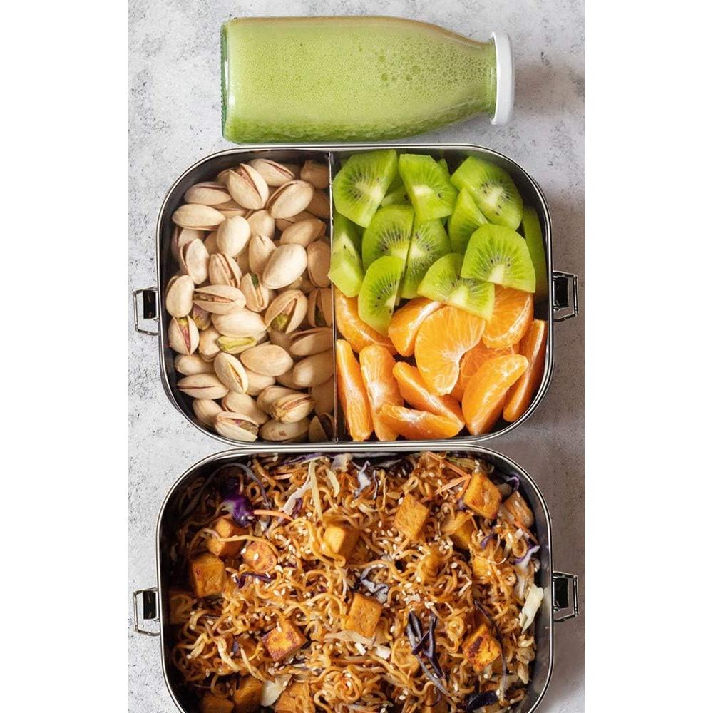 Caja de Almuerzo Acero Inoxidable G.a HOMEFAVOR 1400ml 2 Compartimentos