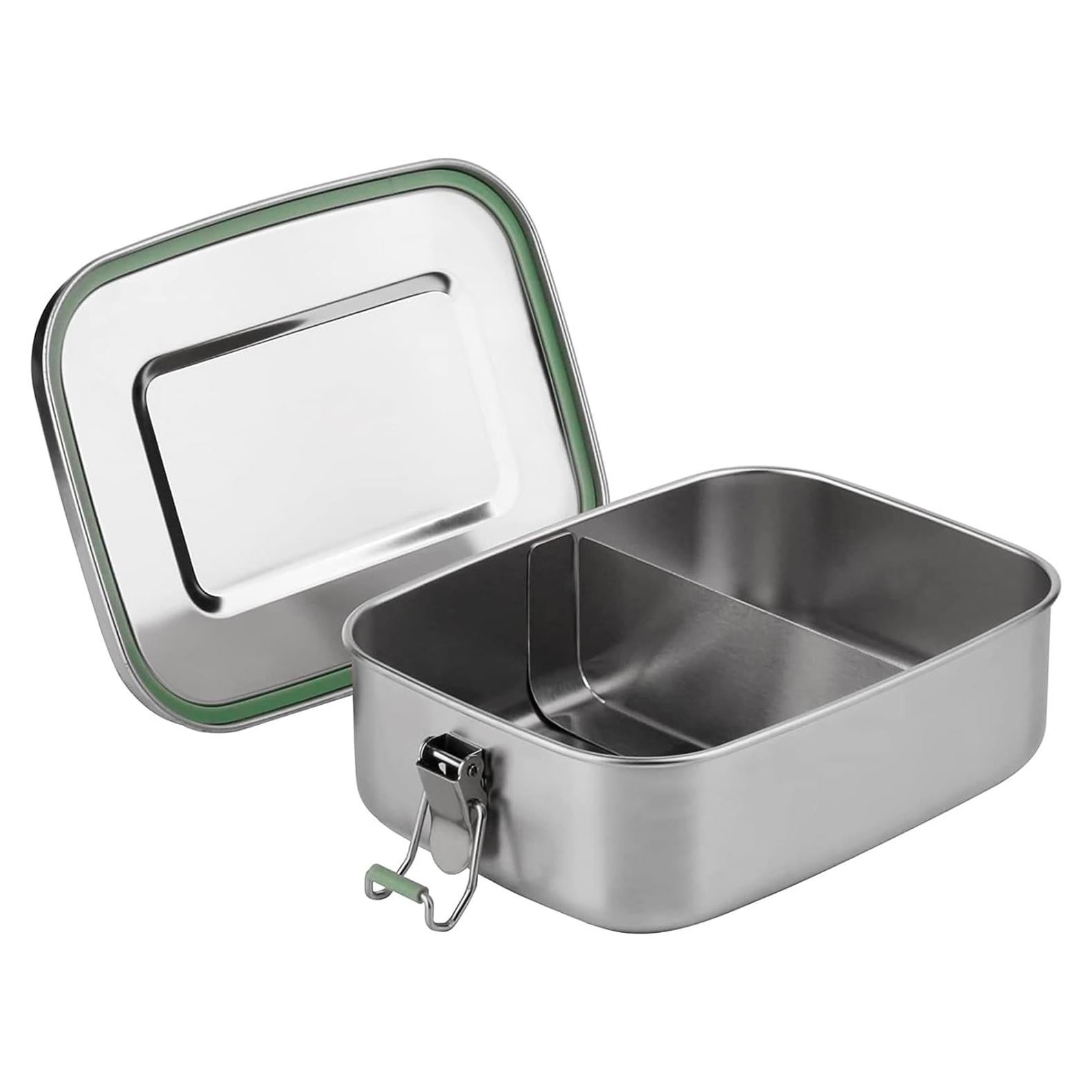 Caja de Almuerzo de Acero Inoxidable Arora 1100ml con Divisor