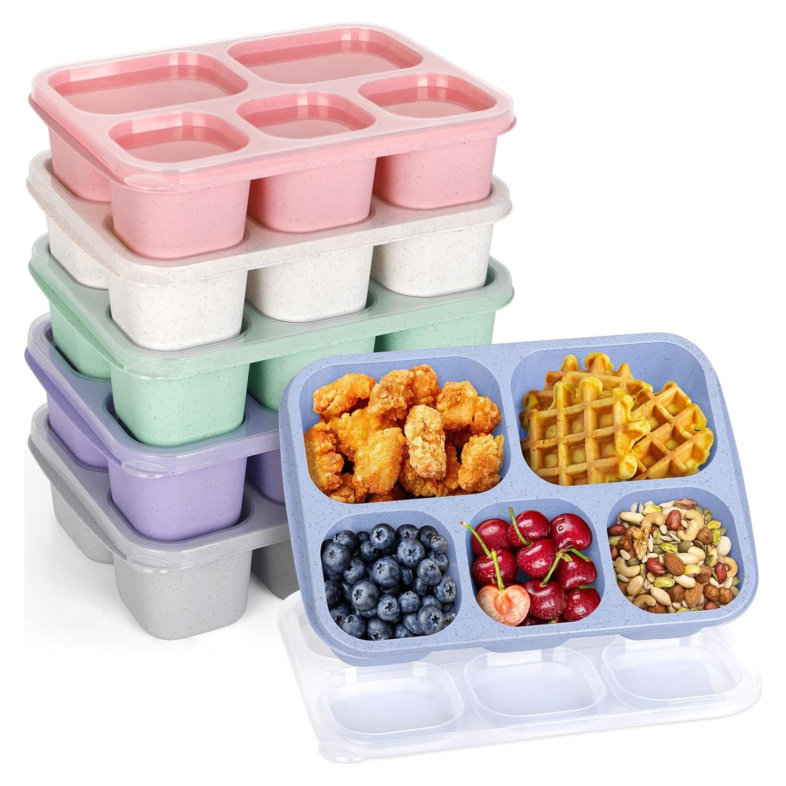 Caja Bento Korlon 6 Piezas 1000ml con 5 Compartimentos