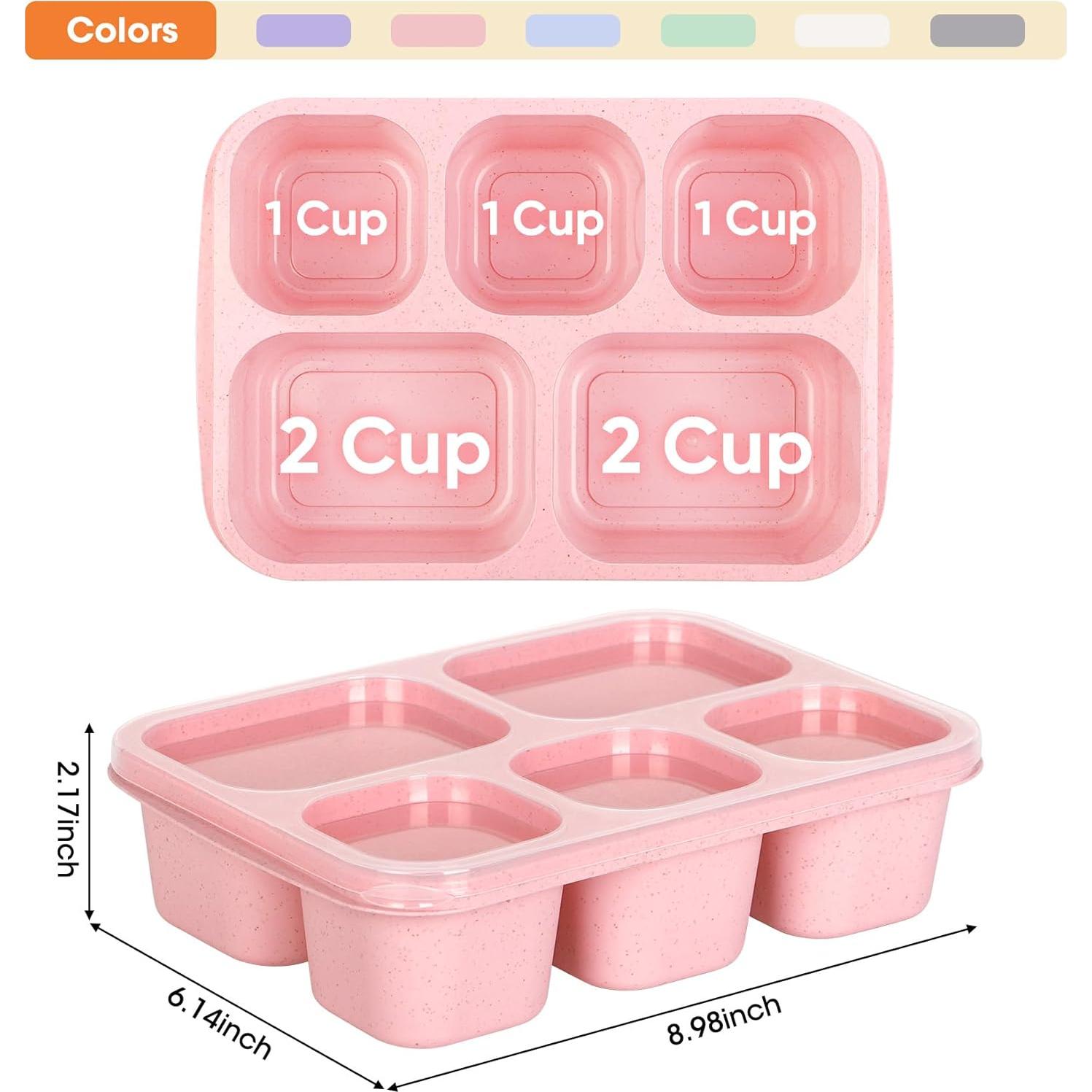 Caja Bento Korlon 6 Piezas 1000ml con 5 Compartimentos