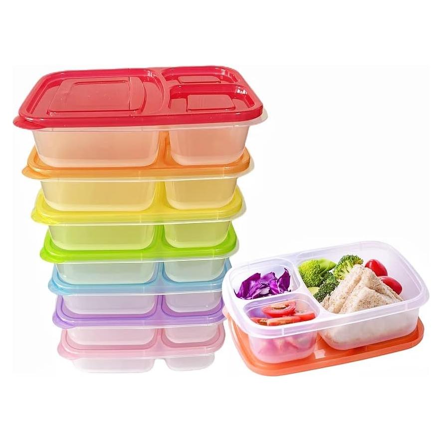 Cajas de Almuerzo Bento WEEK NINE - Set de 7 Contenedores 3 Compartimentos