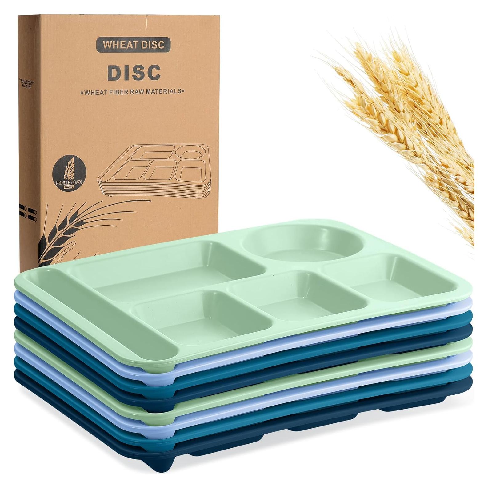 Pinkunn 8 Platos Divididos Irrompibles 36.1x26.4cm Verde