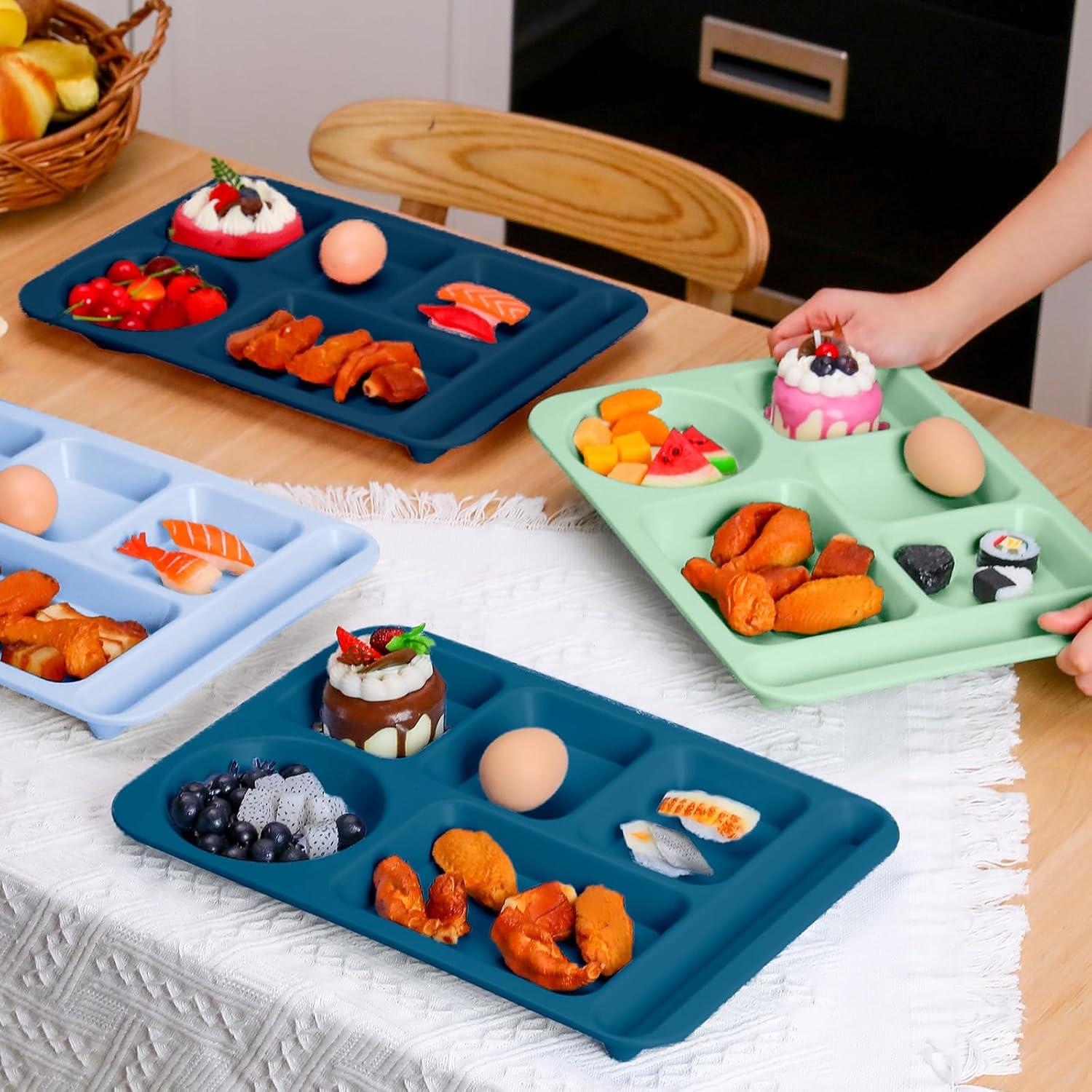 Pinkunn 8 Platos Divididos Irrompibles 36.1x26.4cm Verde