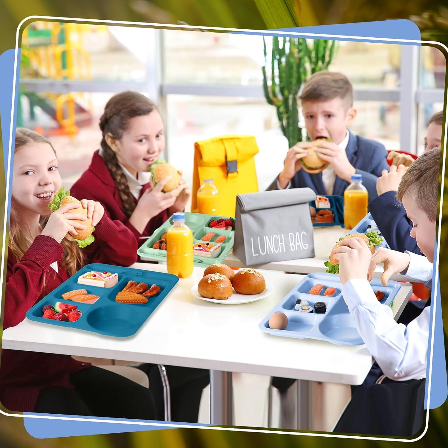 Pinkunn 8 Platos Divididos Irrompibles 36.1x26.4cm Verde