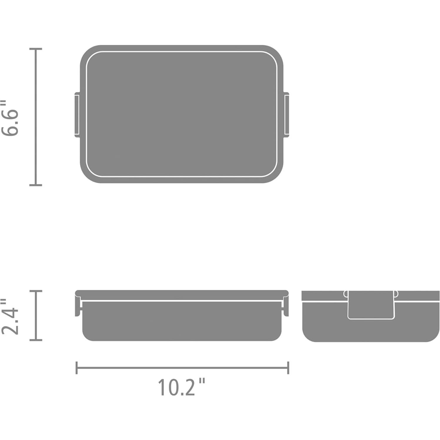 Caja de Almuerzo Bento Brabantia 2 Compartimentos Gris Oscuro