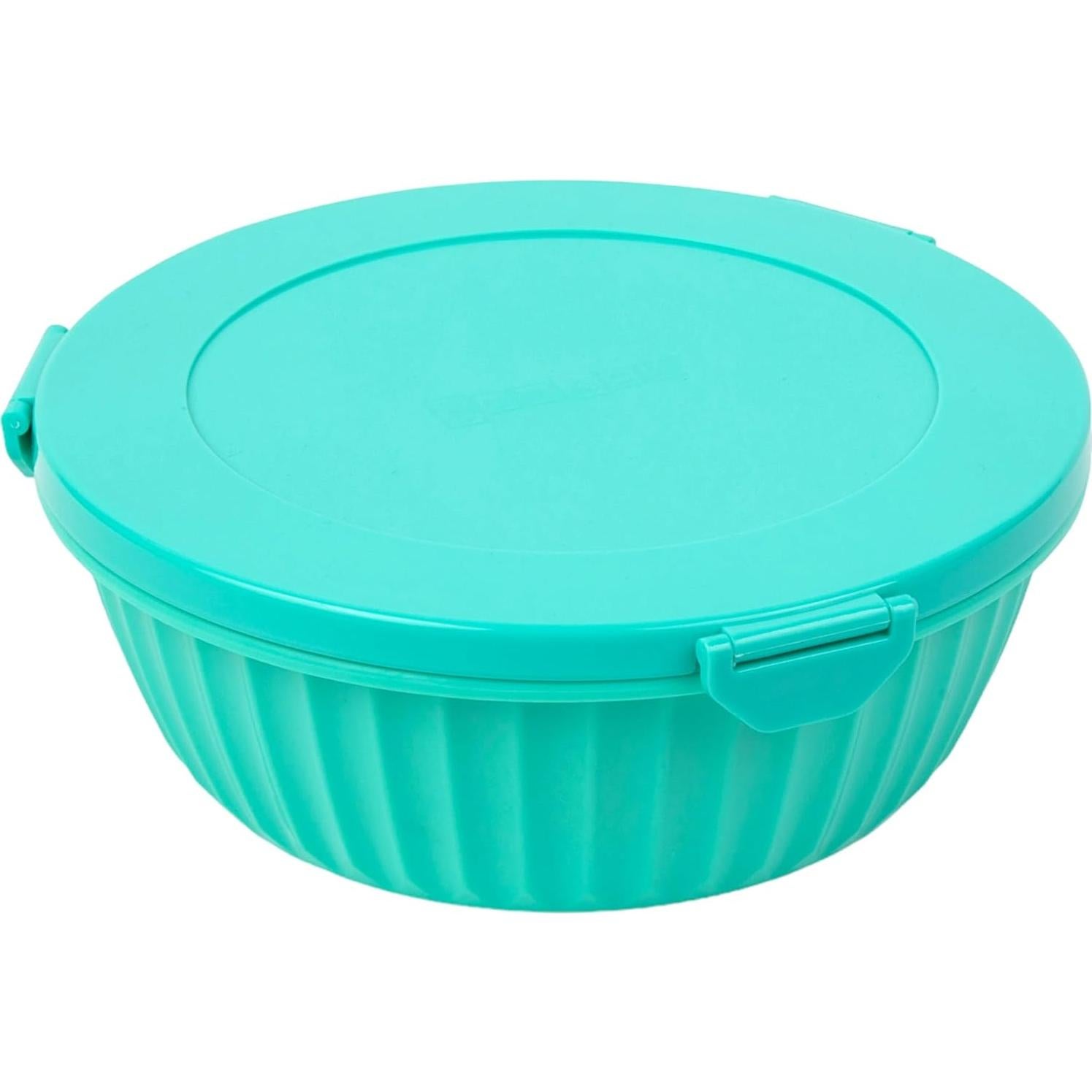 Yumbox Tazón de Ensalada a Prueba de Fugas 4.2 Tazas Aqua