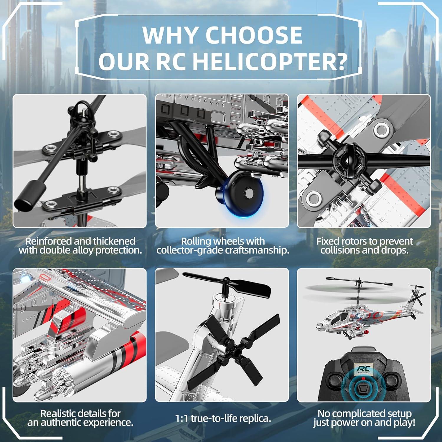 Helicóptero RC XIKOTEC XK1 Plateado 27.4x9.1cm 2.4GHz