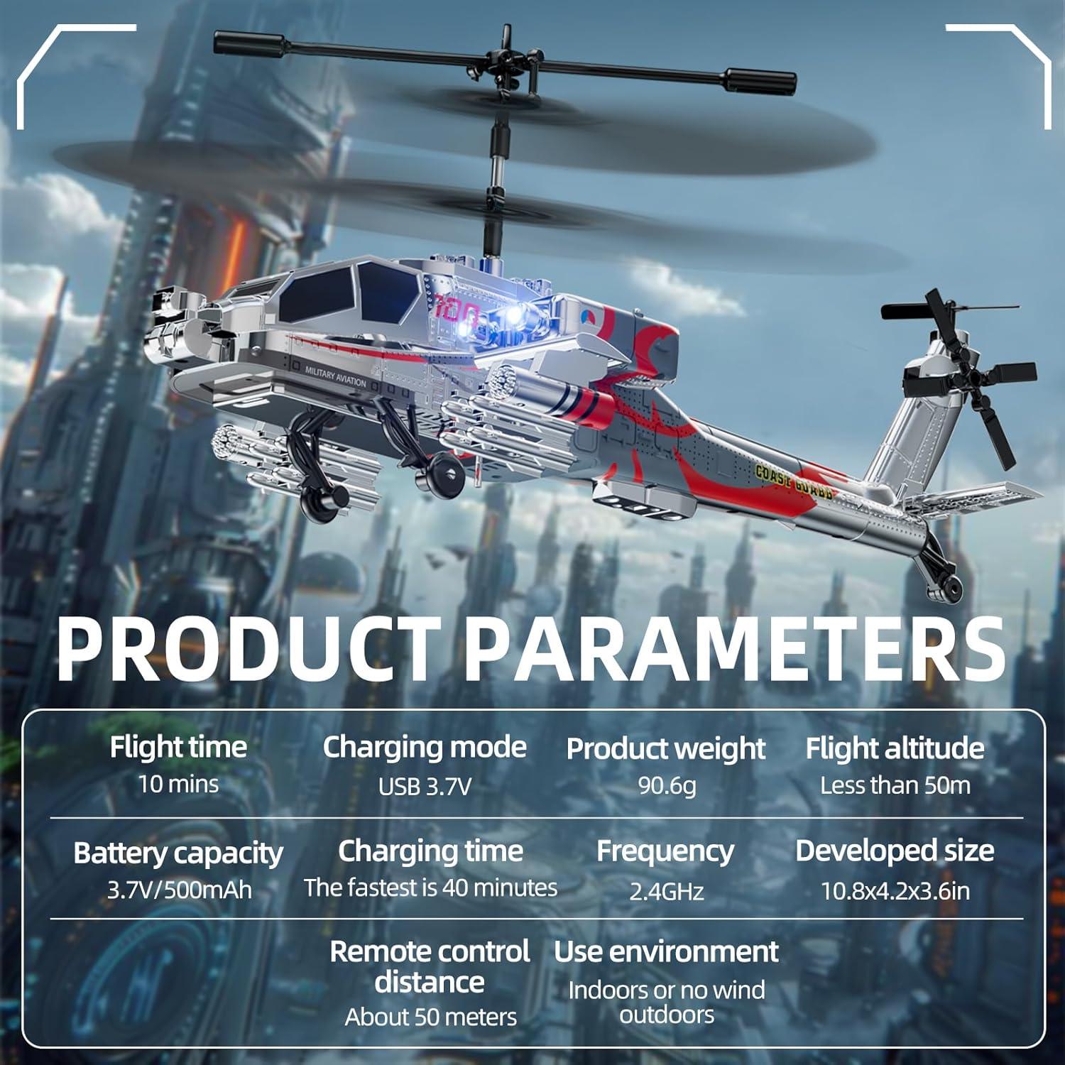 Helicóptero RC XIKOTEC XK1 Plateado 27.4x9.1cm 2.4GHz