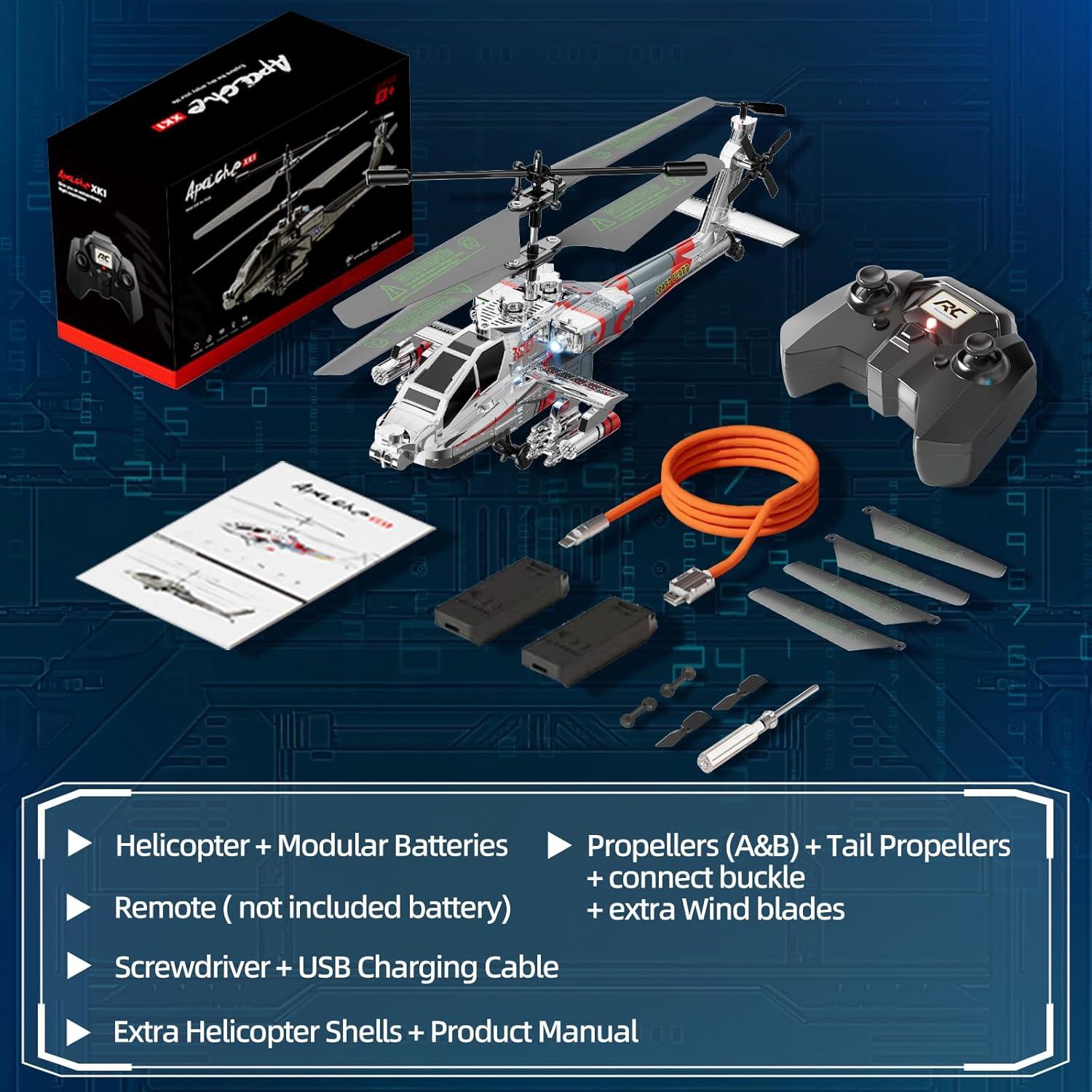 Helicóptero RC XIKOTEC XK1 Plateado 27.4x9.1cm 2.4GHz