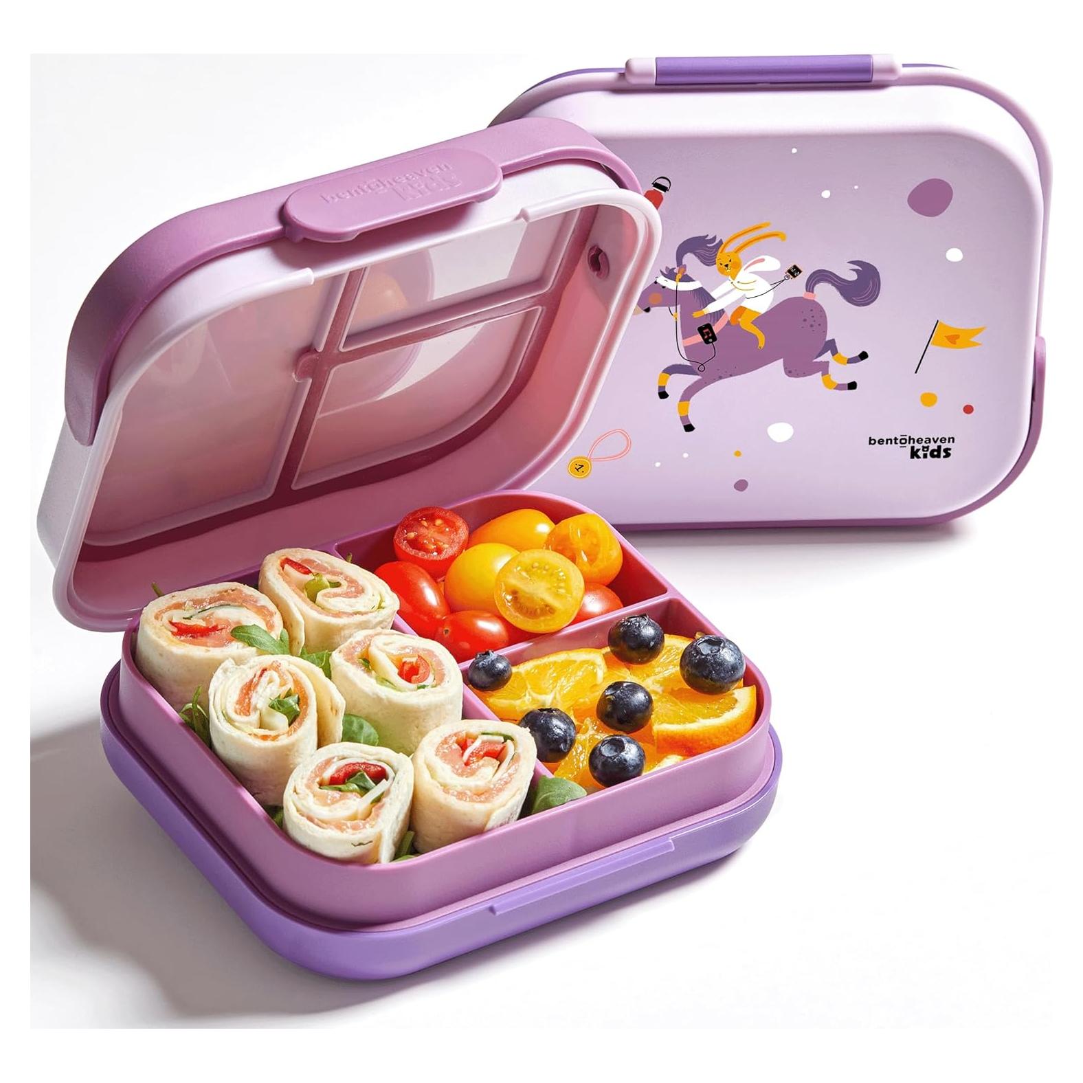 Caja Bento para Niños Bentoheaven 900ml a Prueba de Fugas Malva