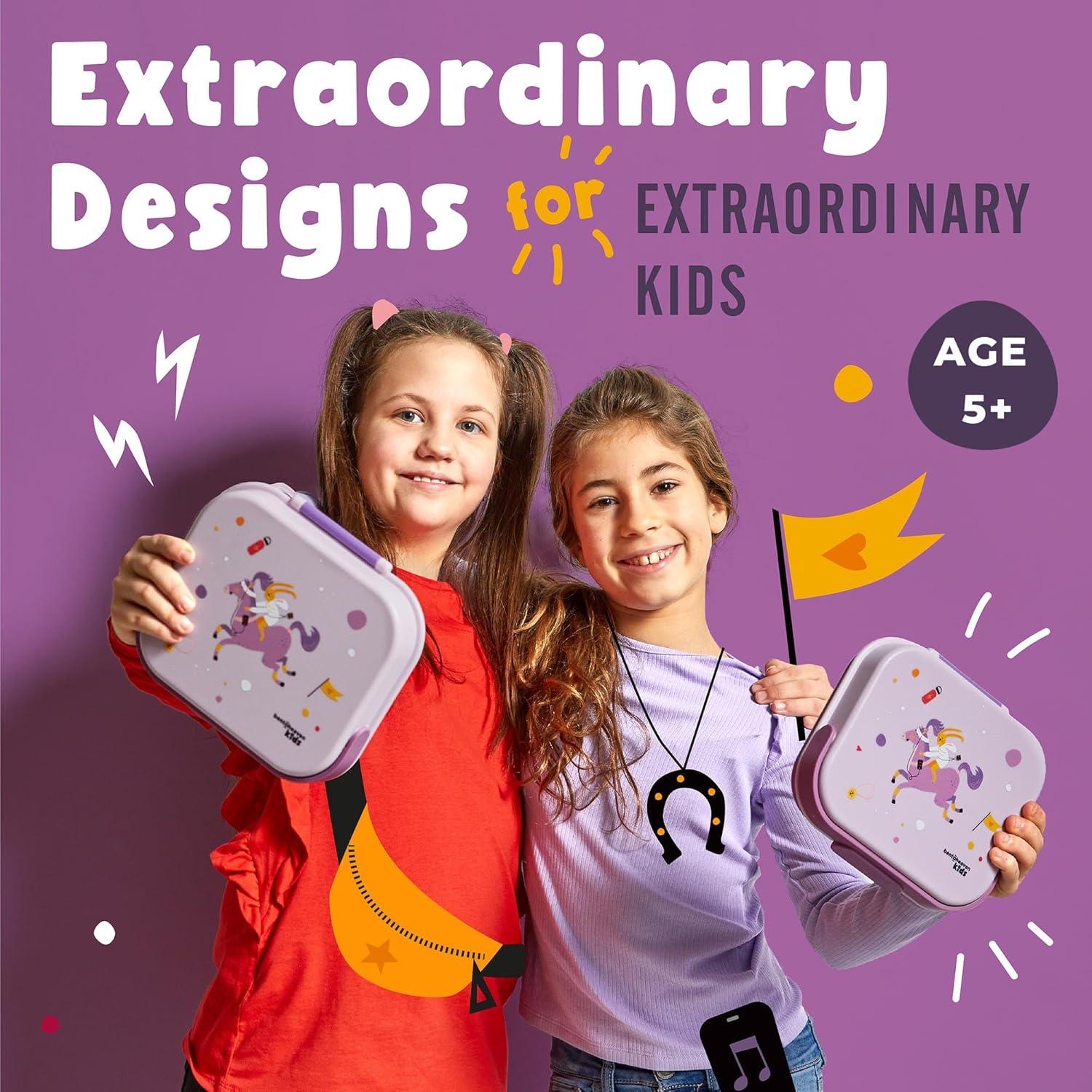 Caja Bento para Niños Bentoheaven 900ml a Prueba de Fugas Malva