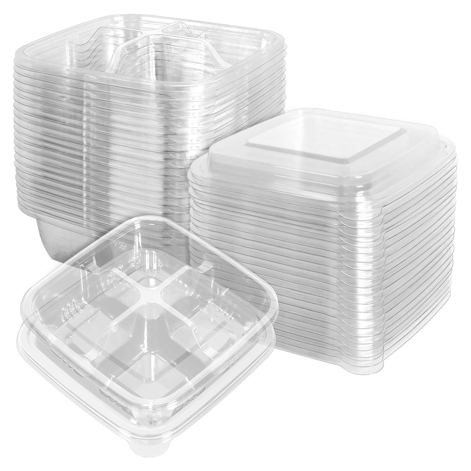 Paquete de 40 Contenedores de Comida Bento ISUSSER 16x16 cm