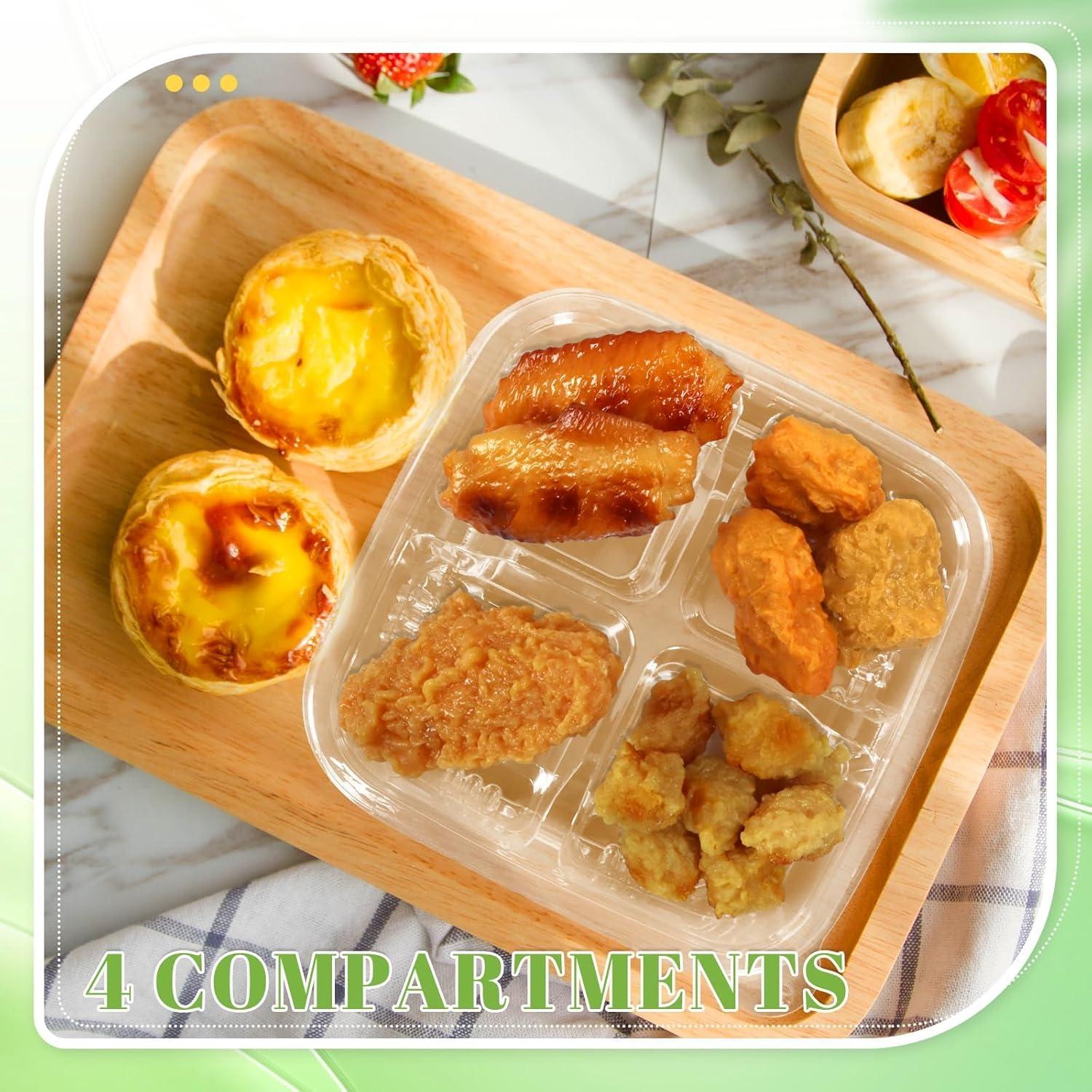Paquete de 40 Contenedores de Comida Bento ISUSSER 16x16 cm
