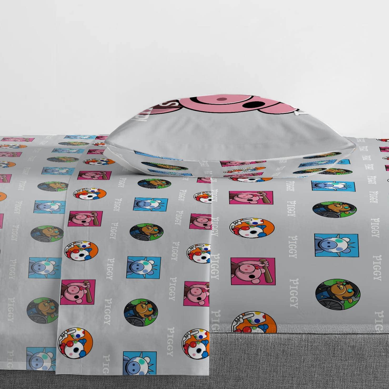 Juego de Cama Twin Jay Franco Piggy 5 Piezas - Edredón y Sábanas