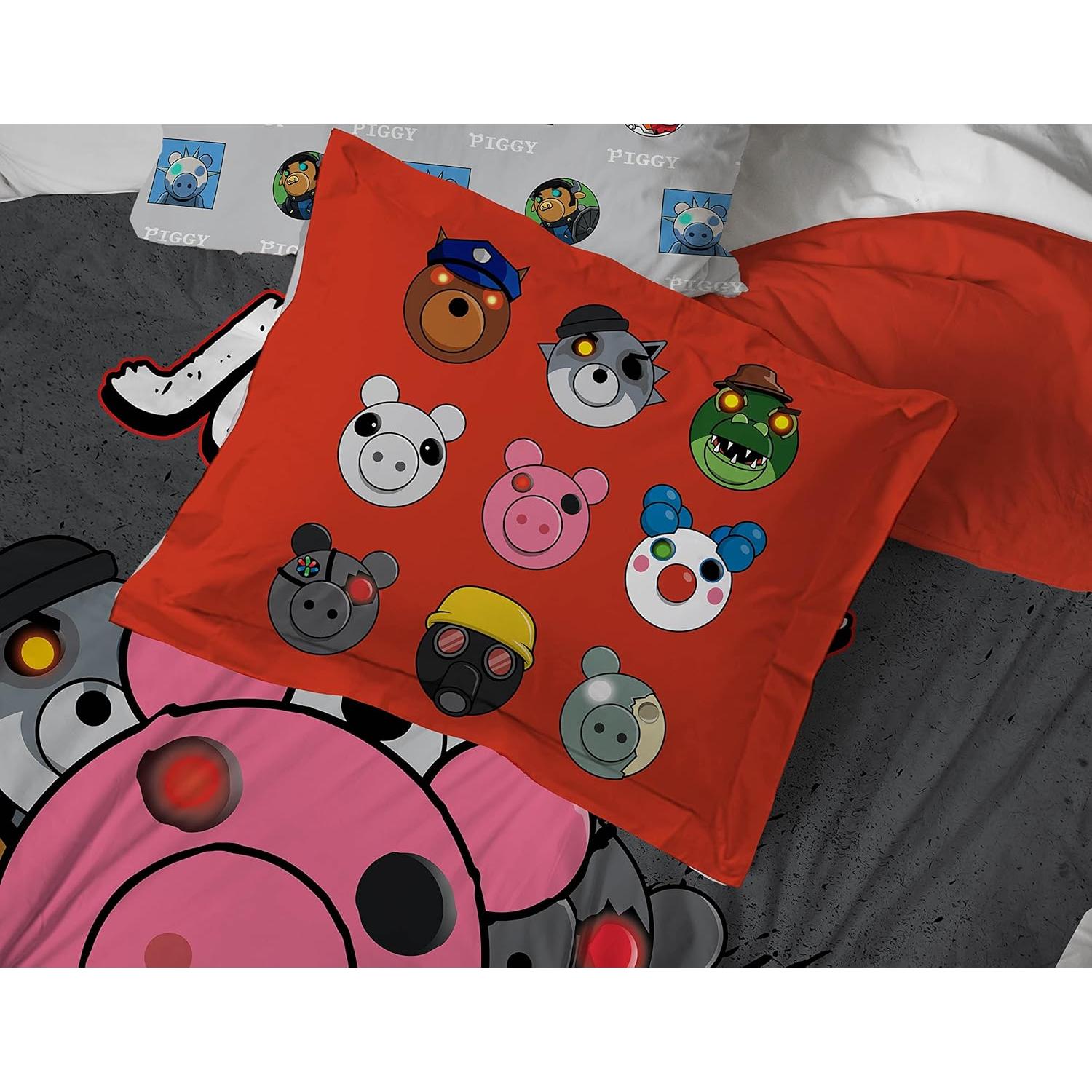 Juego de Cama Twin Jay Franco Piggy 5 Piezas - Edredón y Sábanas