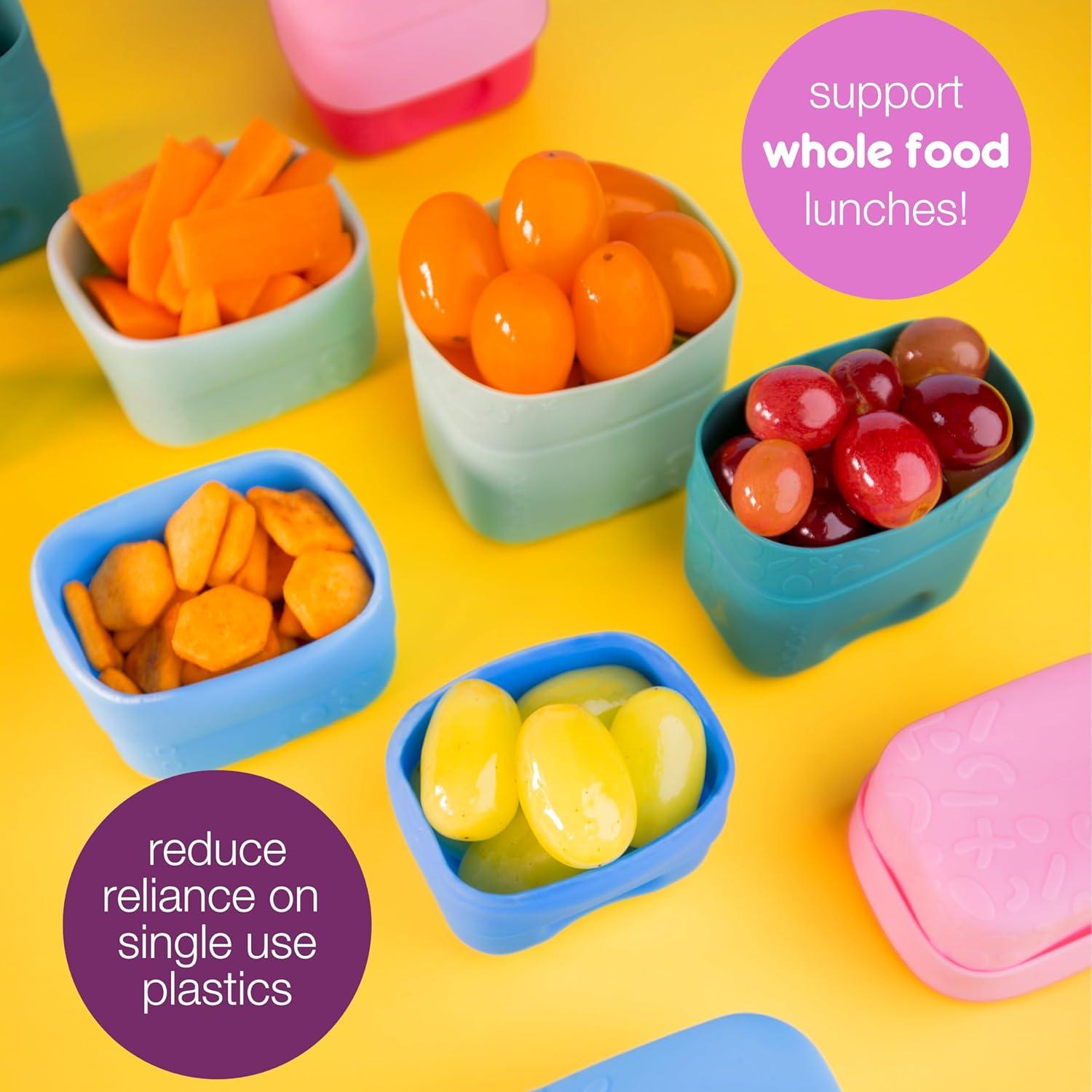 Tazas de Snack de Silicona b.box - Paquete de 2, Apta para Microondas y Lavavajillas