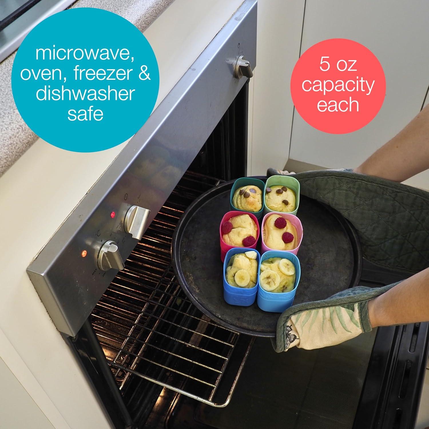 Tazas de Snack de Silicona b.box - Paquete de 2, Apta para Microondas y Lavavajillas