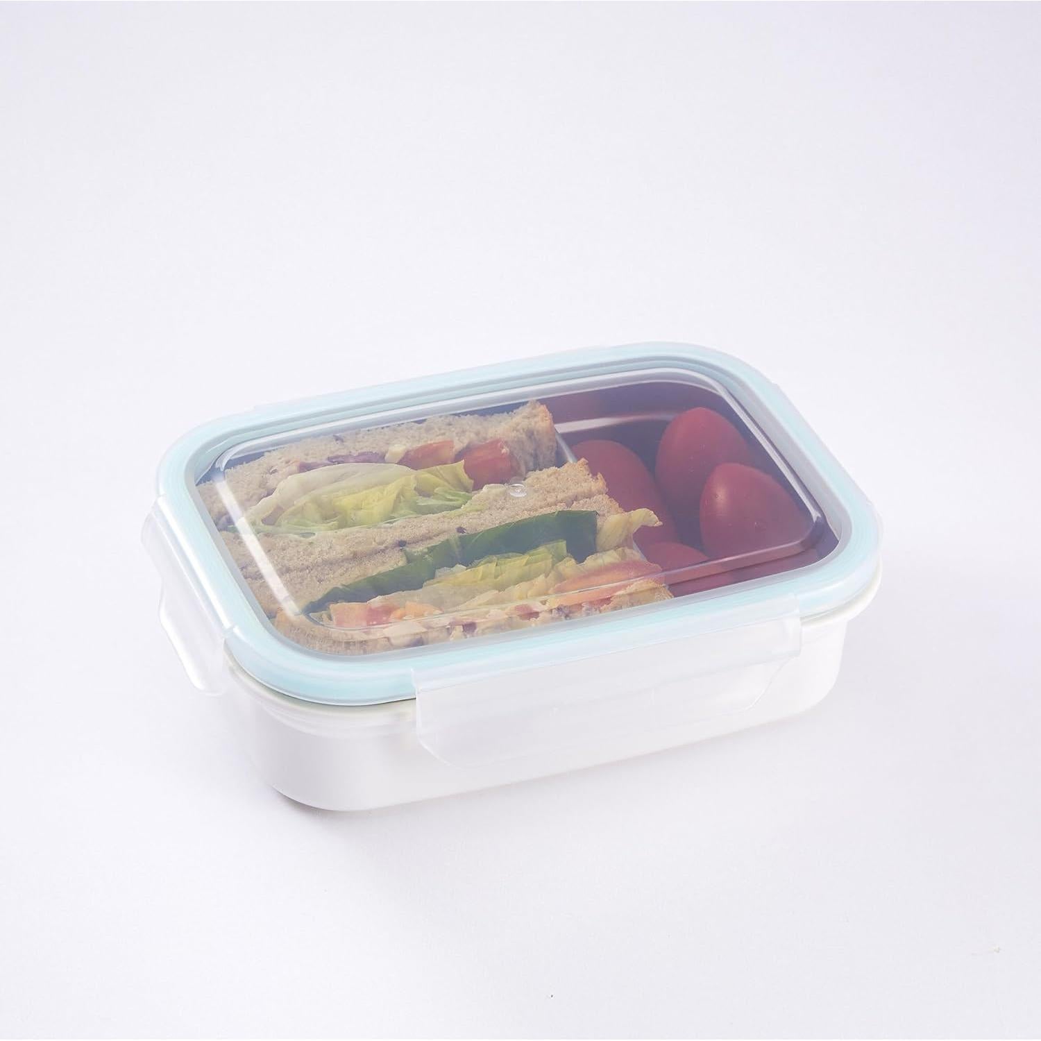 Caja Bento Dividida Innobaby de Acero Inoxidable 532 ml Aqua